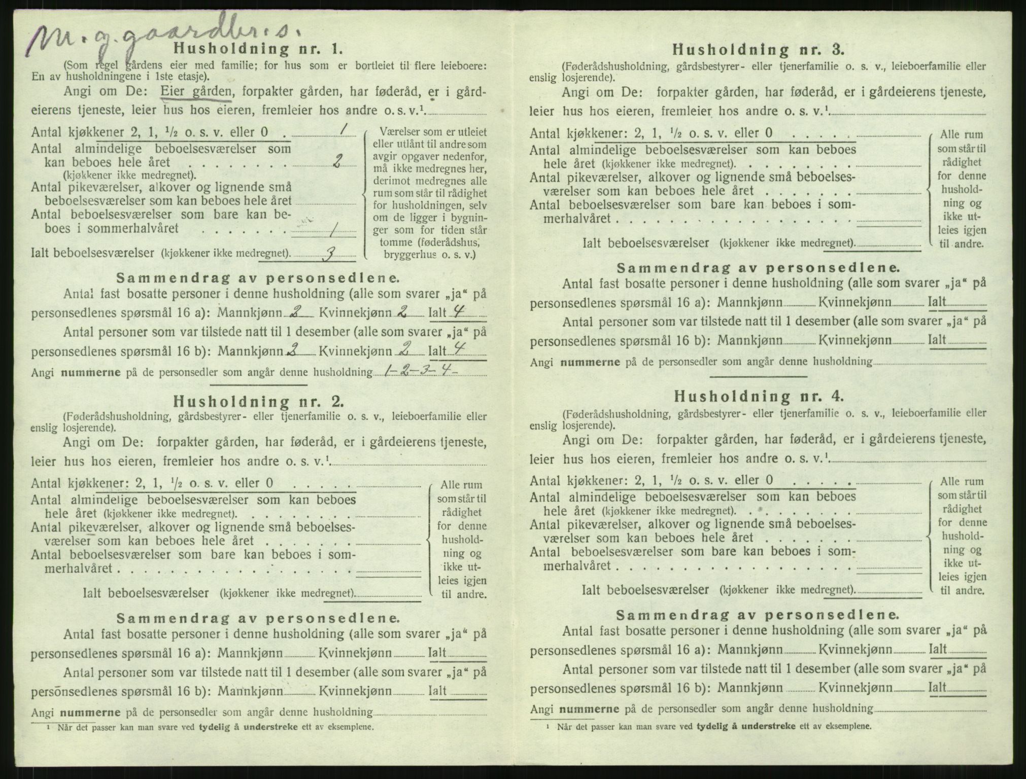 SAT, 1920 census for Vestnes, 1920, p. 858