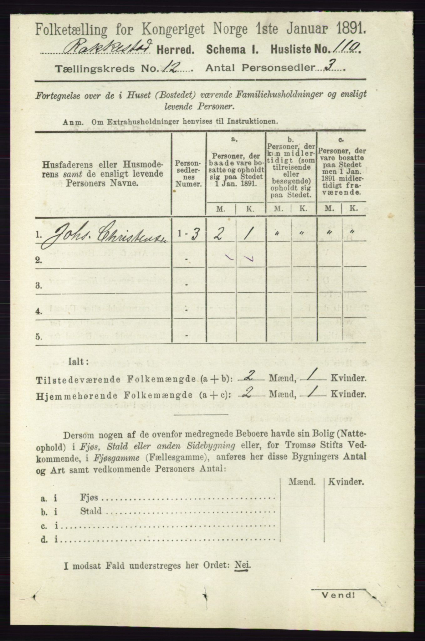 RA, 1891 census for 0128 Rakkestad, 1891, p. 5682