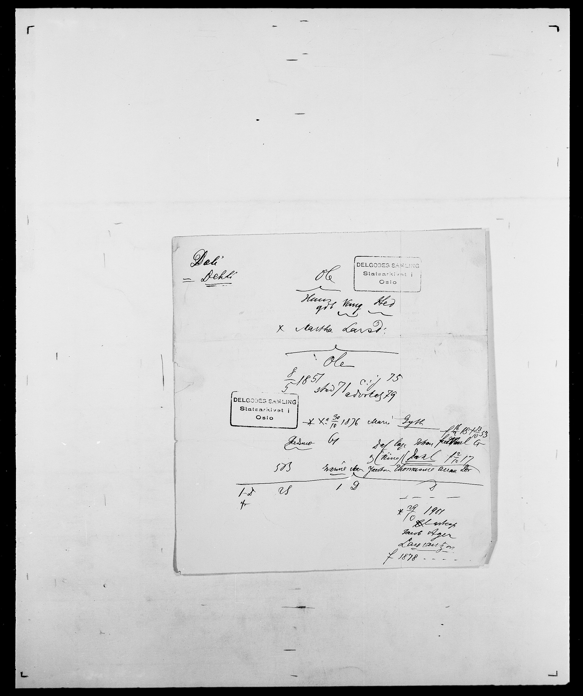 Delgobe, Charles Antoine - samling, AV/SAO-PAO-0038/D/Da/L0010: Dürendahl - Fagelund, p. 40