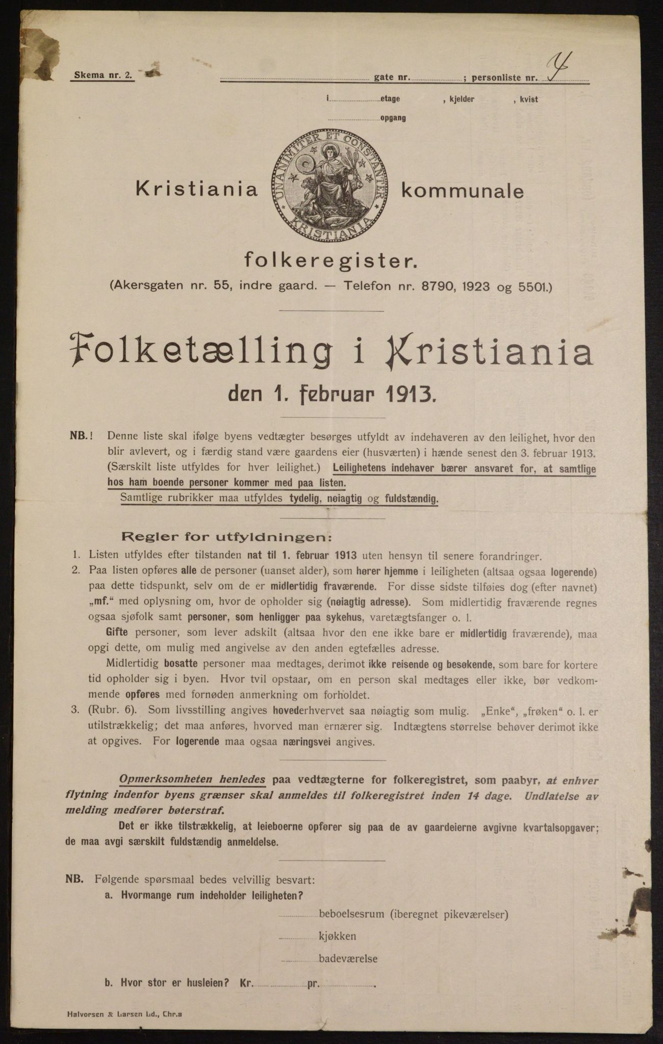 OBA, Municipal Census 1913 for Kristiania, 1913, p. 57270