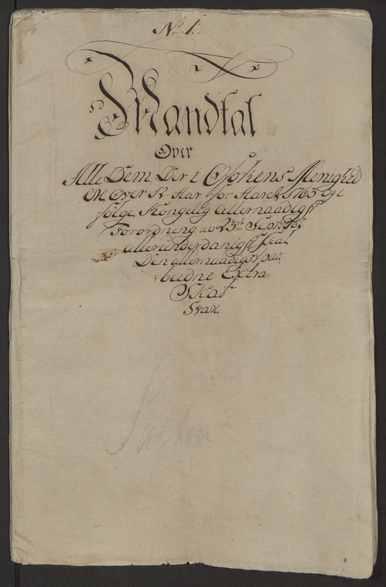 Rentekammeret inntil 1814, Realistisk ordnet avdeling, RA/EA-4070/Ol/L0022a/0001: [Gg 10]: Ekstraskatten, 23.09.1762. Nordlands amt / Salten, 1762-1763, p. 2