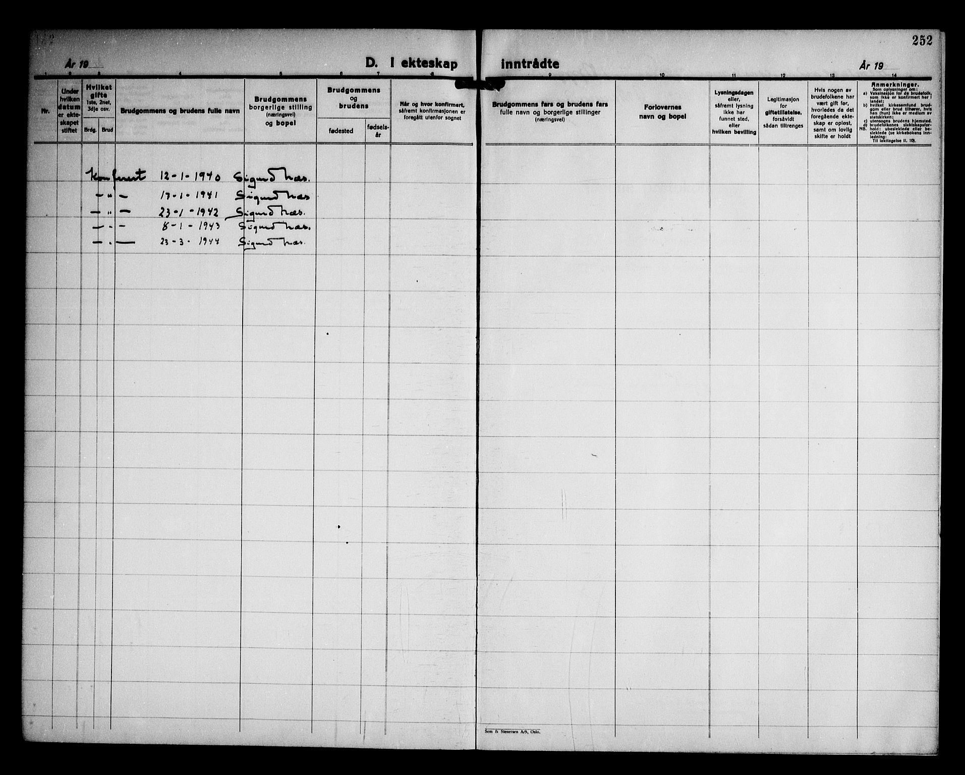 Borge prestekontor Kirkebøker, AV/SAO-A-10903/G/Ga/L0006: Parish register (copy) no. I 6, 1936-1950, p. 252