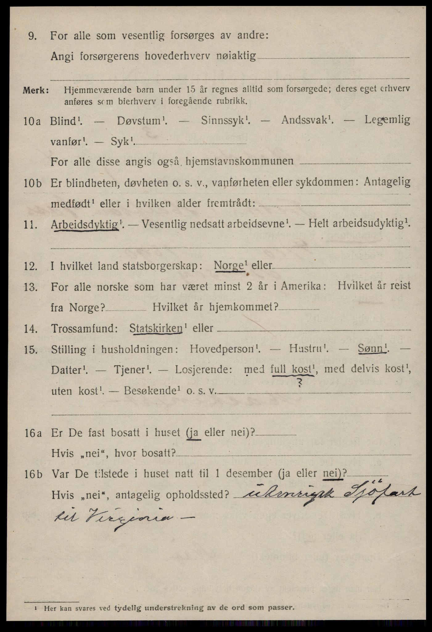 SAT, 1920 census for Molde, 1920, p. 5426