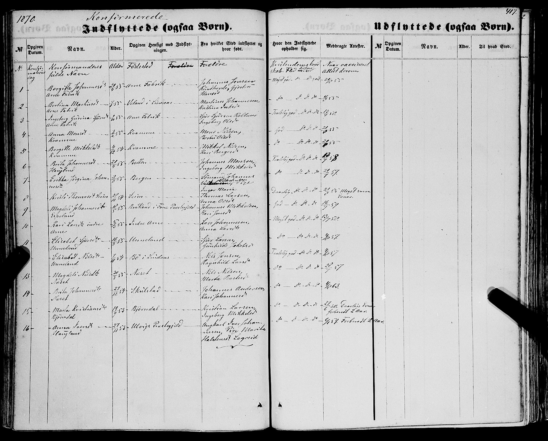 Haus sokneprestembete, SAB/A-75601/H/Haa: Parish register (official) no. A 17, 1858-1870, p. 417