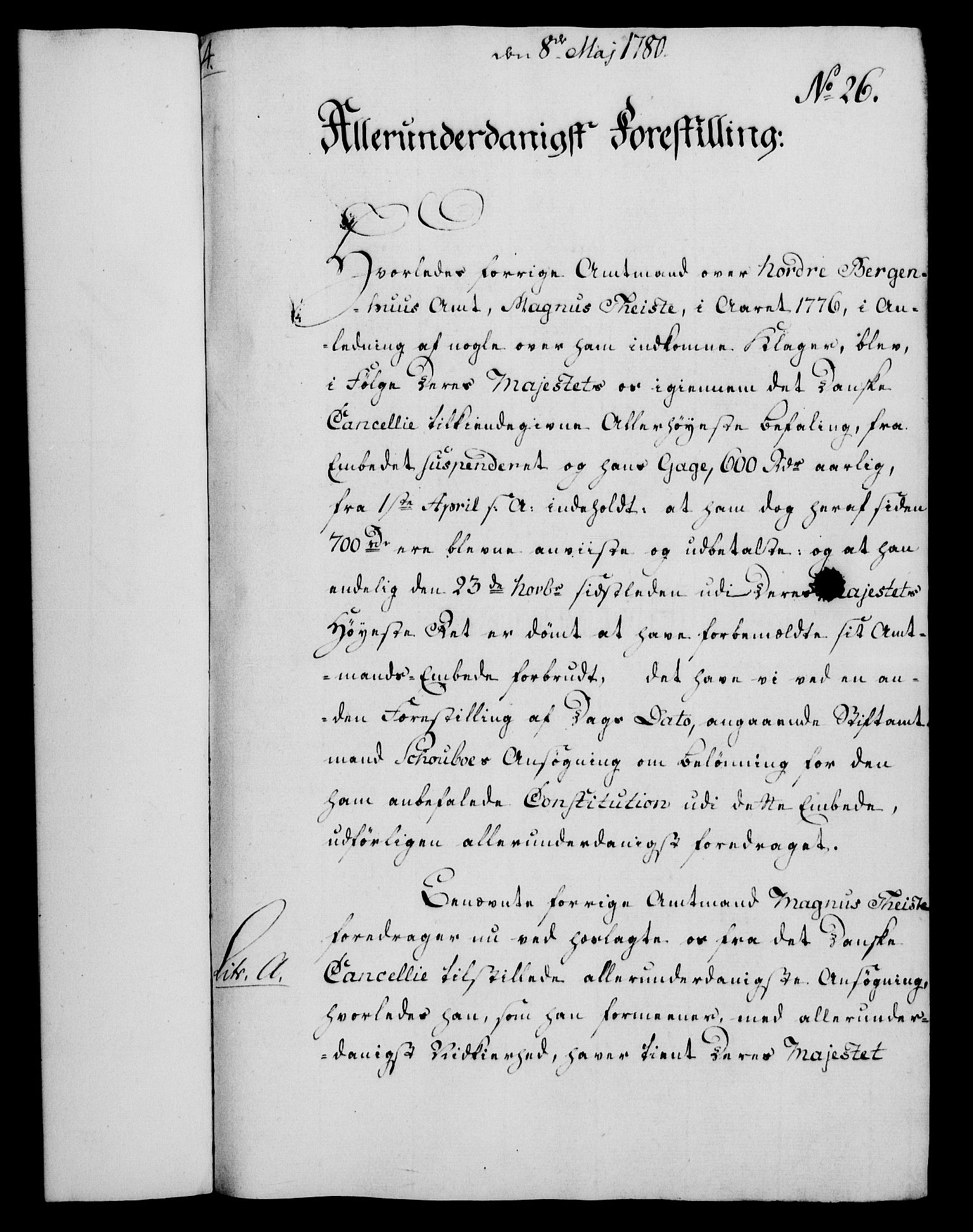 Rentekammeret, Kammerkanselliet, RA/EA-3111/G/Gf/Gfa/L0062: Norsk relasjons- og resolusjonsprotokoll (merket RK 52.62), 1780, p. 223