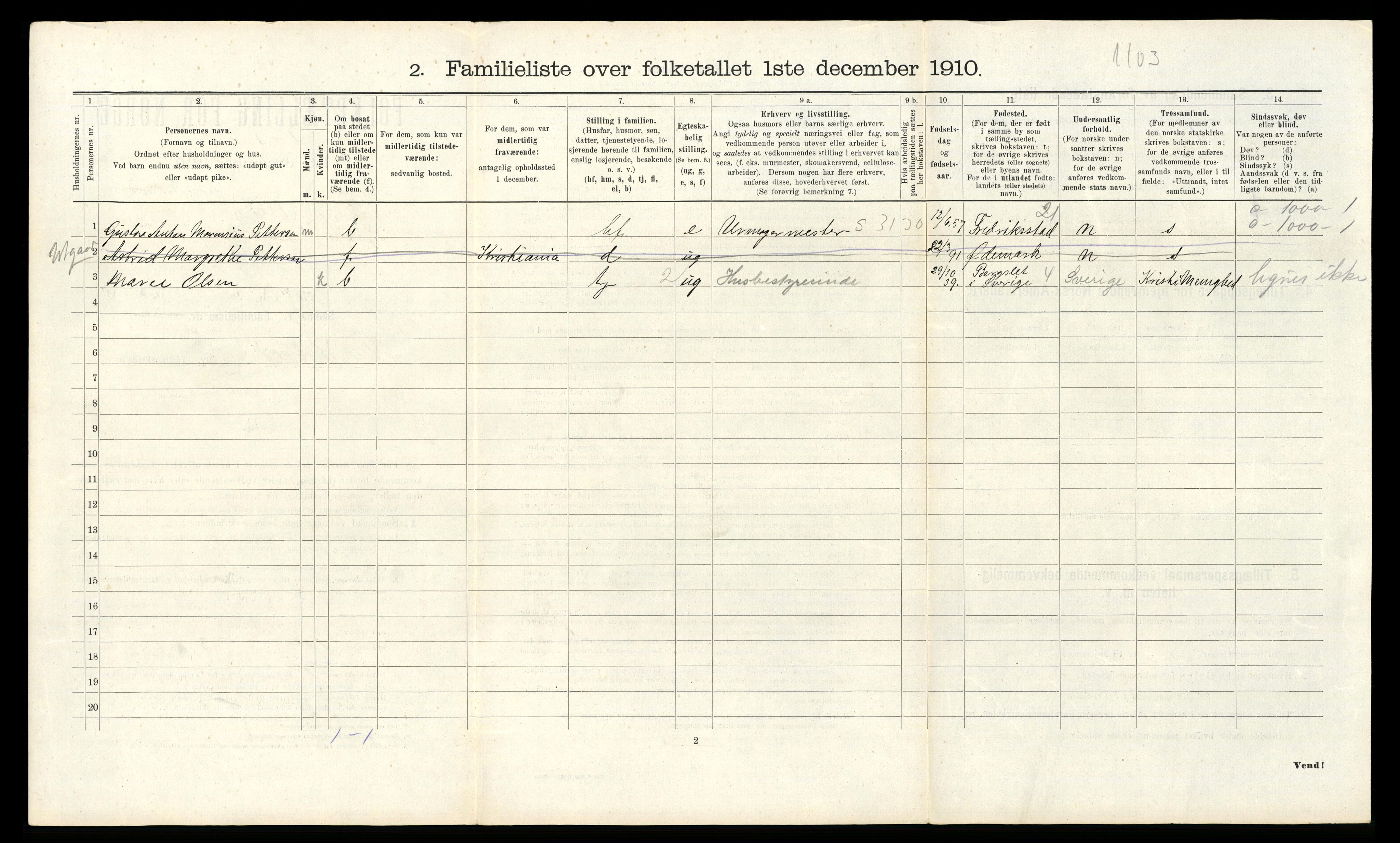 RA, 1910 census for Fredrikshald, 1910, p. 6861