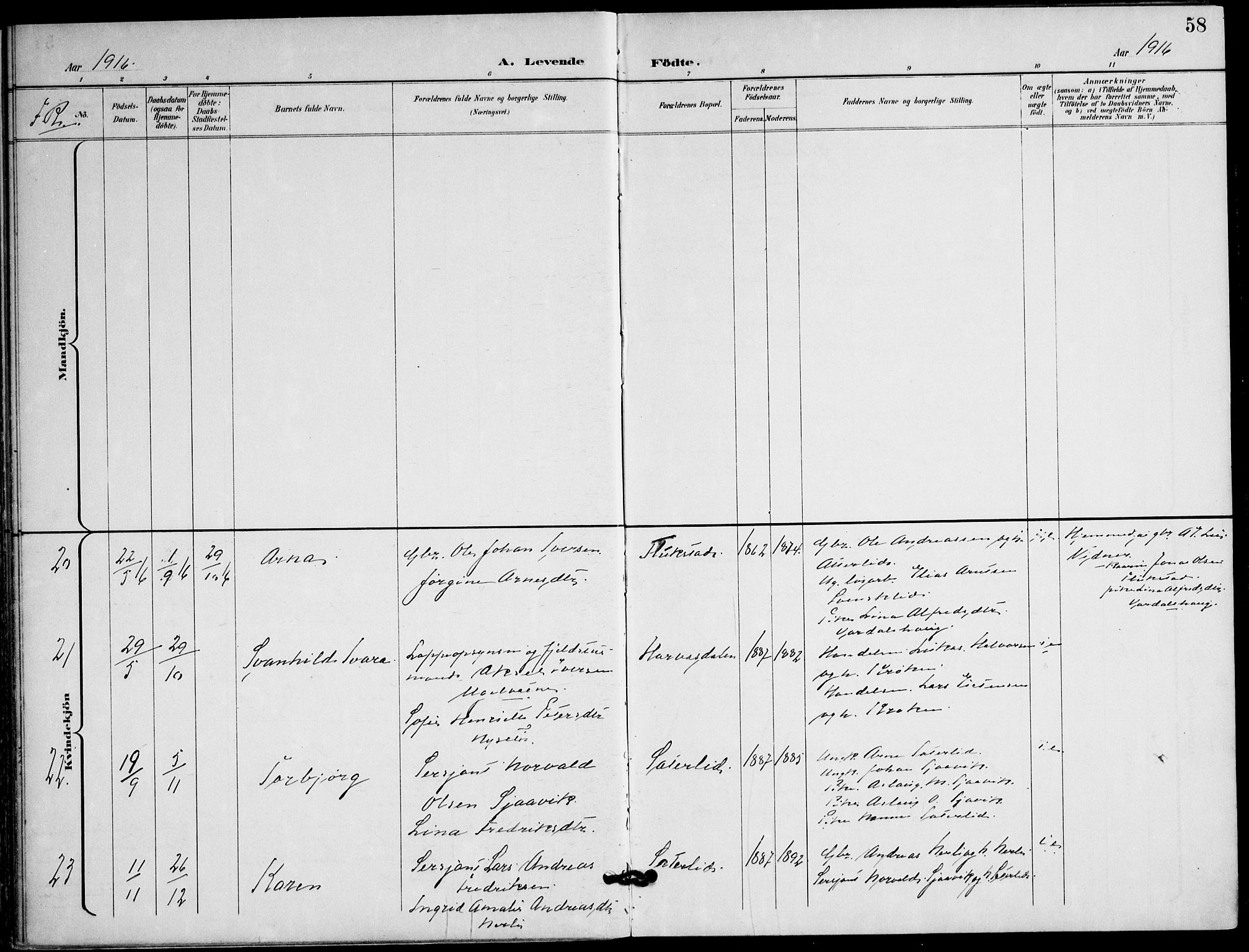 Ministerialprotokoller, klokkerbøker og fødselsregistre - Nordland, AV/SAT-A-1459/823/L0326: Parish register (official) no. 823A03, 1899-1919, p. 58