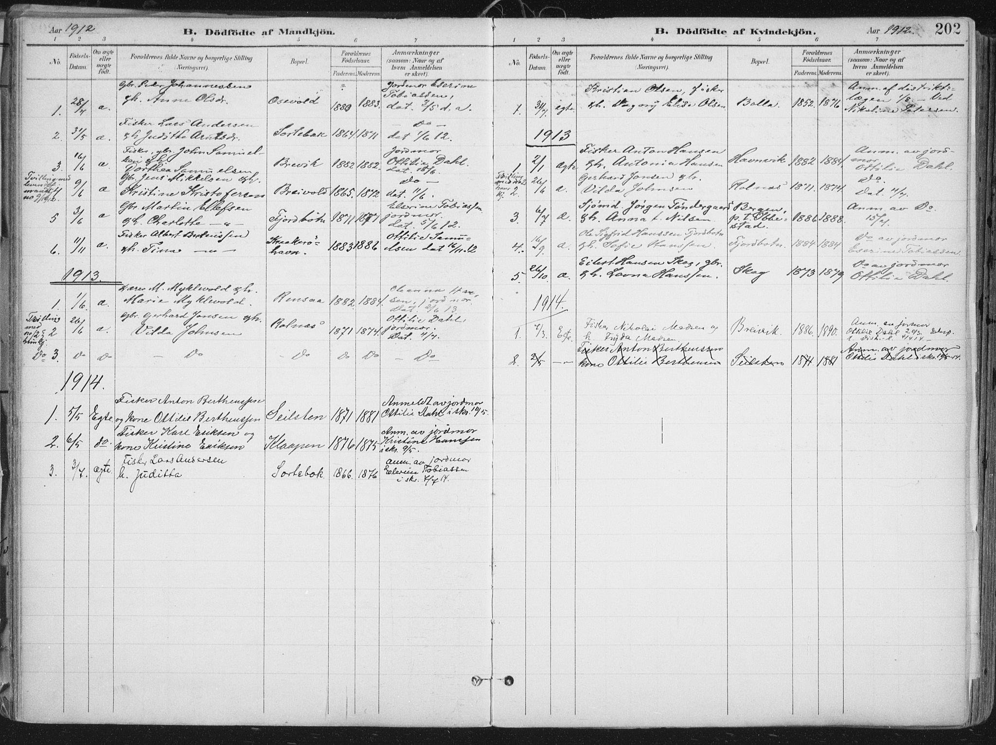 Ibestad sokneprestembete, SATØ/S-0077/H/Ha/Haa/L0017kirke: Parish register (official) no. 17, 1901-1914, p. 202