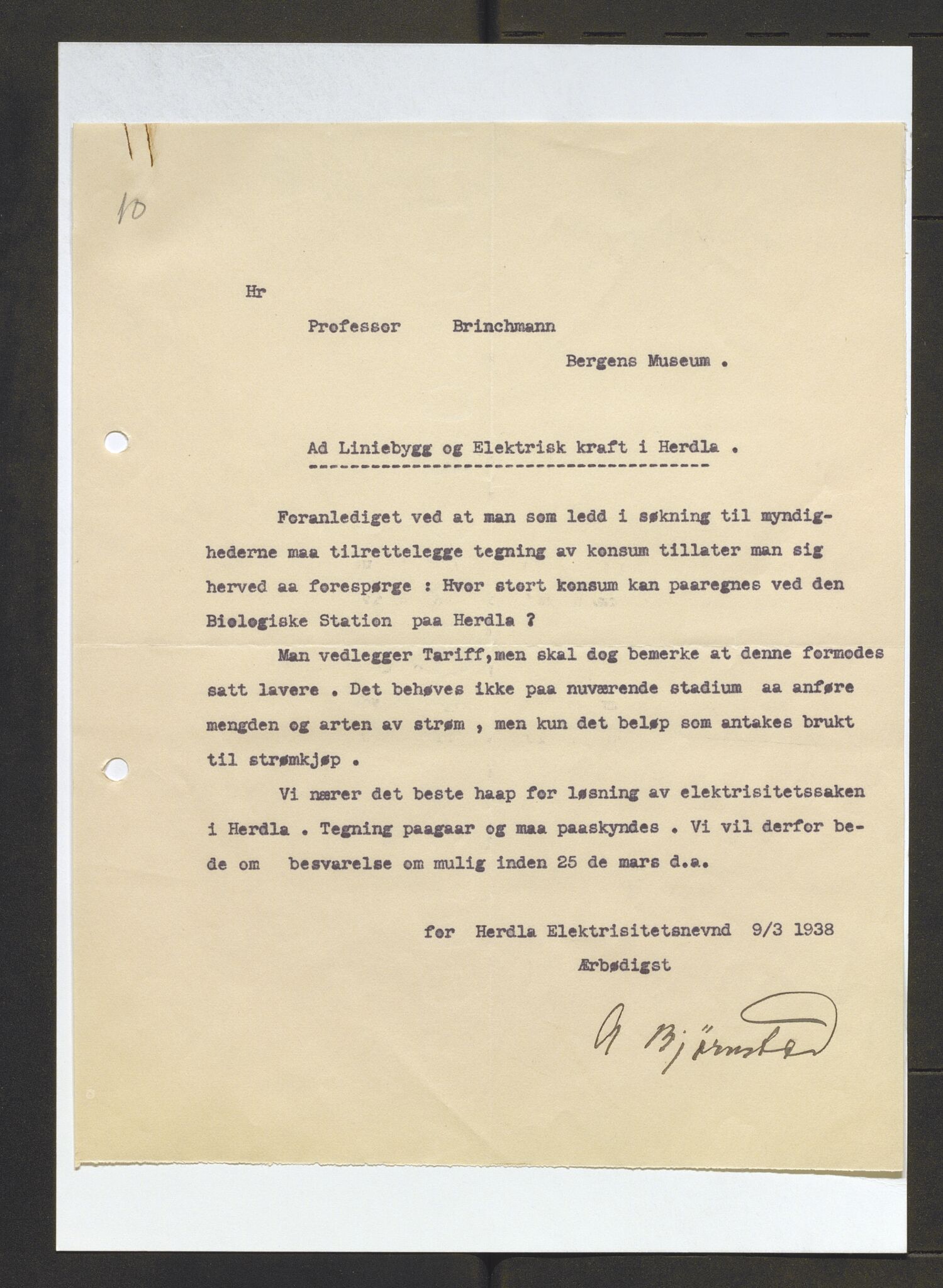 Bergens Museum, AV/SAB-A-17301/13/D/L0002: Korrespondanse , 1928-1940, p. 346