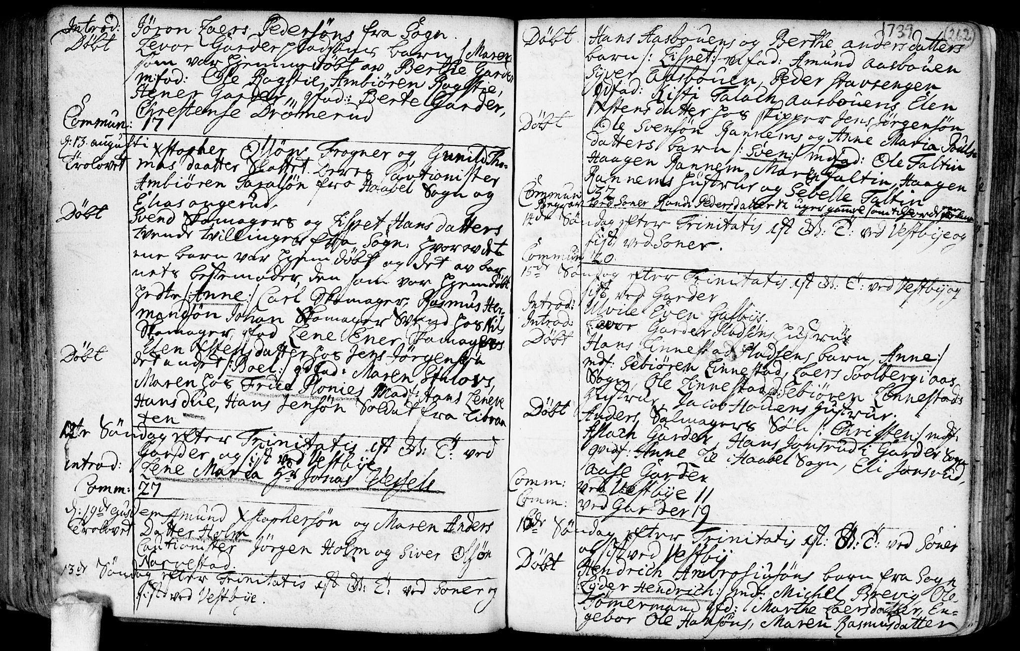 Vestby prestekontor Kirkebøker, AV/SAO-A-10893/F/Fa/L0001.b: Parish register (official) no. I 1B, 1714-1759, p. 262