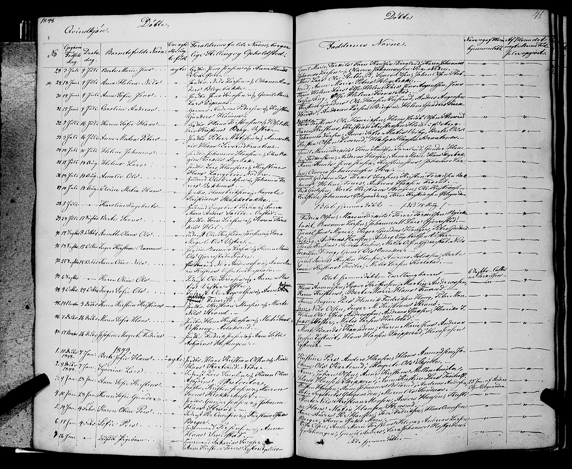 Skiptvet prestekontor Kirkebøker, SAO/A-20009/F/Fa/L0006: Parish register (official) no. 6, 1839-1860, p. 41