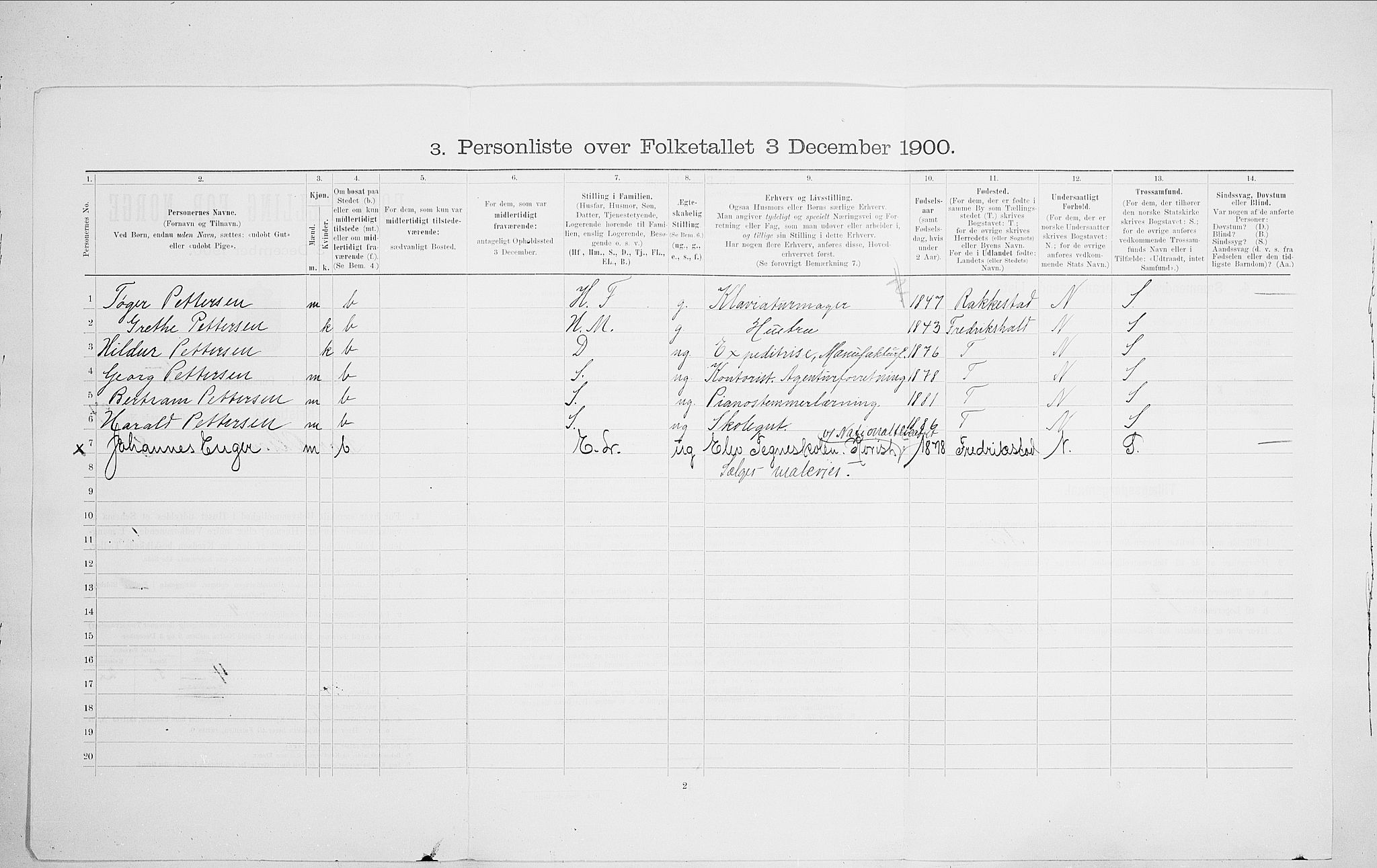 SAO, 1900 census for Kristiania, 1900, p. 97819