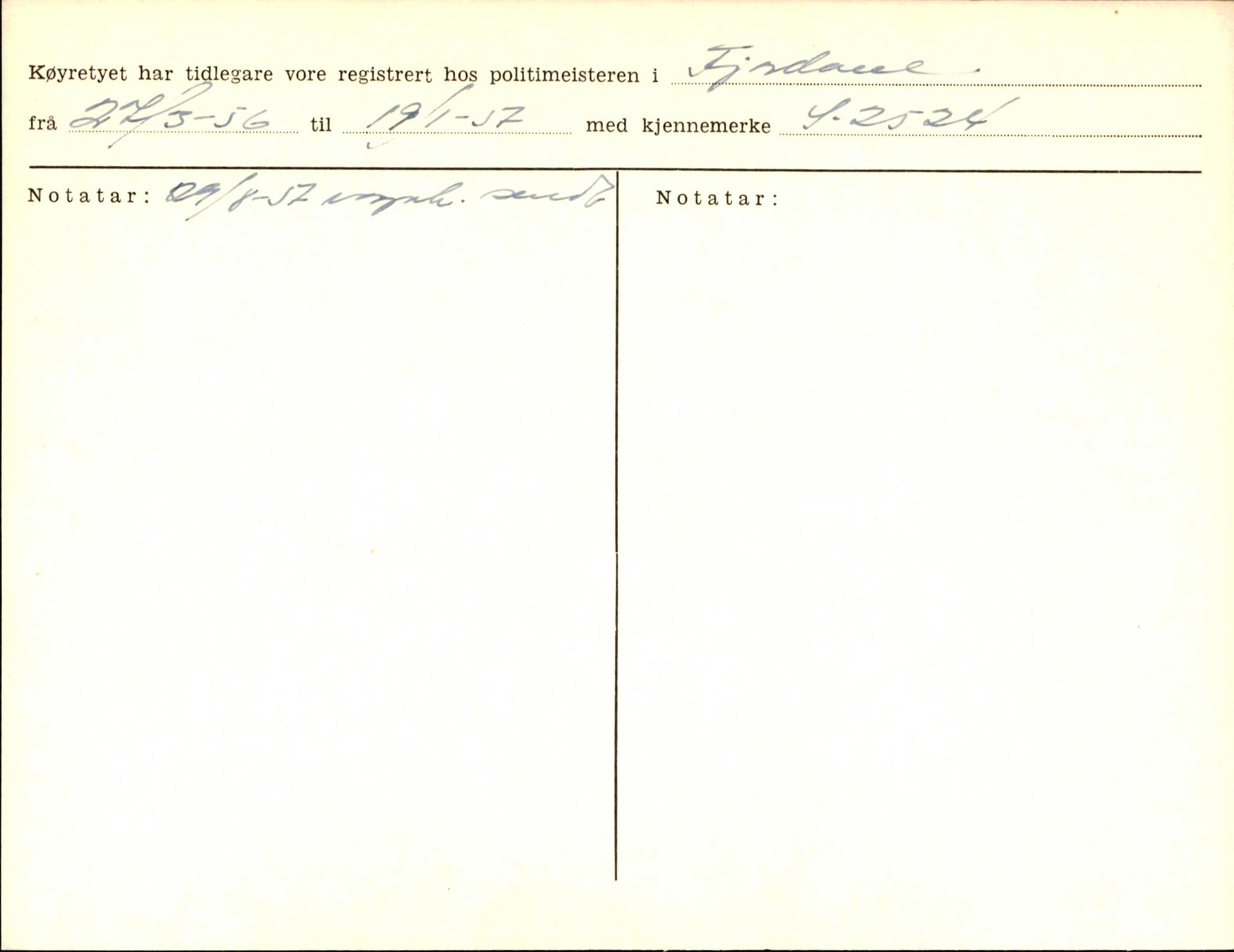 Statens vegvesen, Sogn og Fjordane vegkontor, AV/SAB-A-5301/4/F/L0004: Registerkort utmeldte Fjordane S2500-2700, S7200-7899, 1930-1961, p. 20