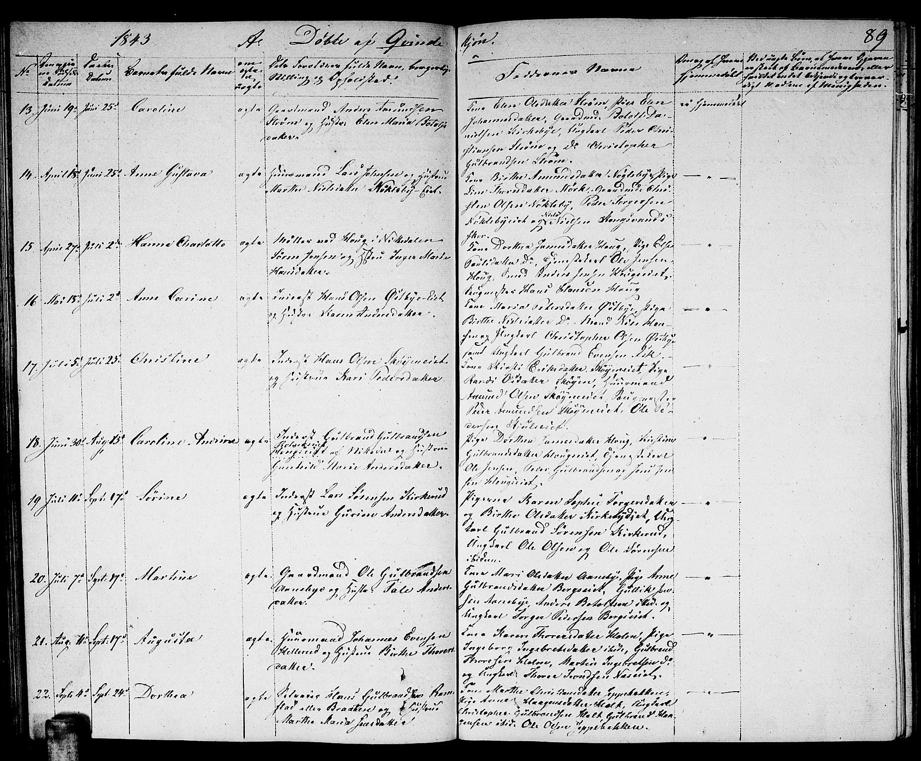 Nittedal prestekontor Kirkebøker, AV/SAO-A-10365a/F/Fa/L0004: Parish register (official) no. I 4, 1836-1849, p. 89