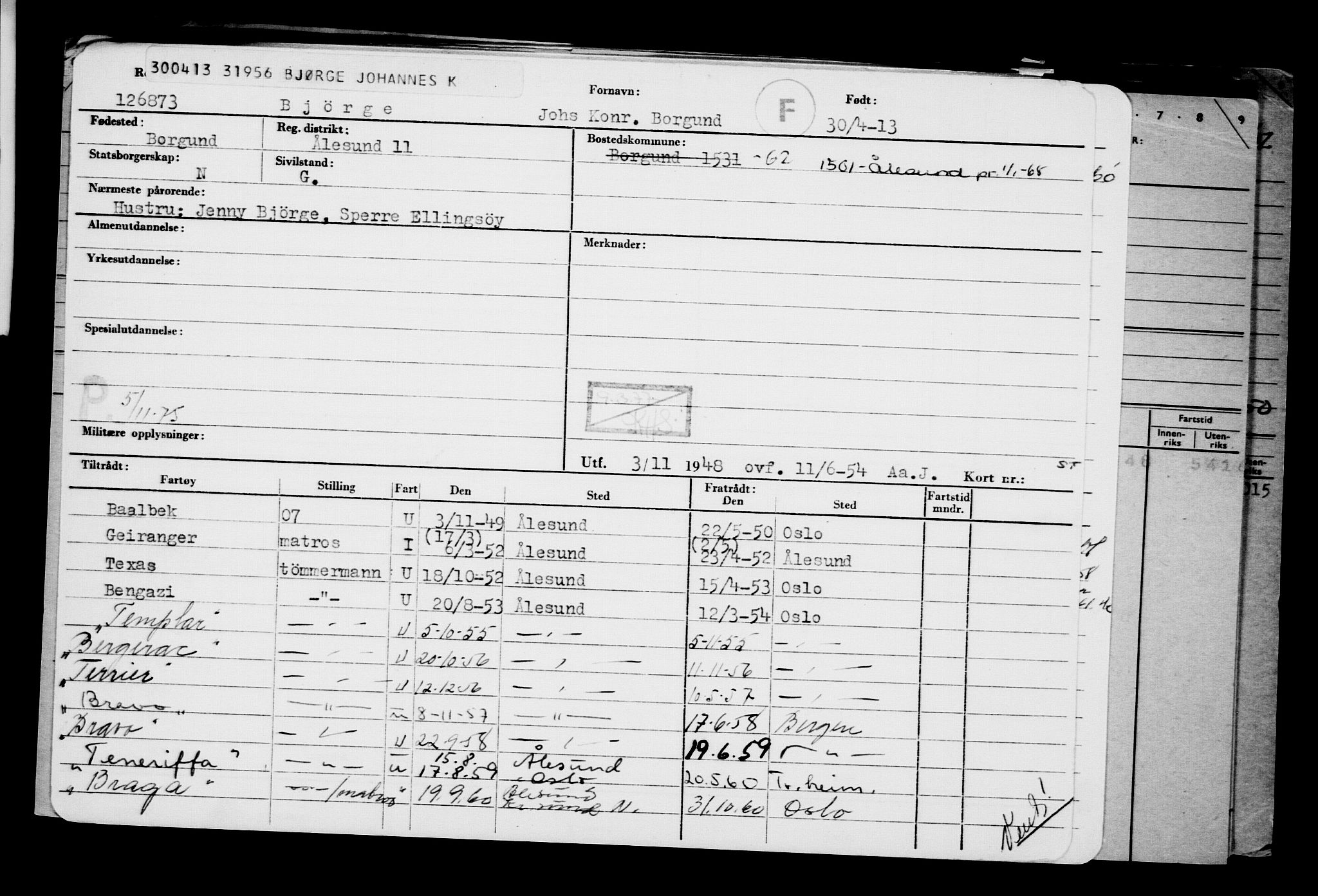 Direktoratet for sjømenn, AV/RA-S-3545/G/Gb/L0112: Hovedkort, 1913, p. 353