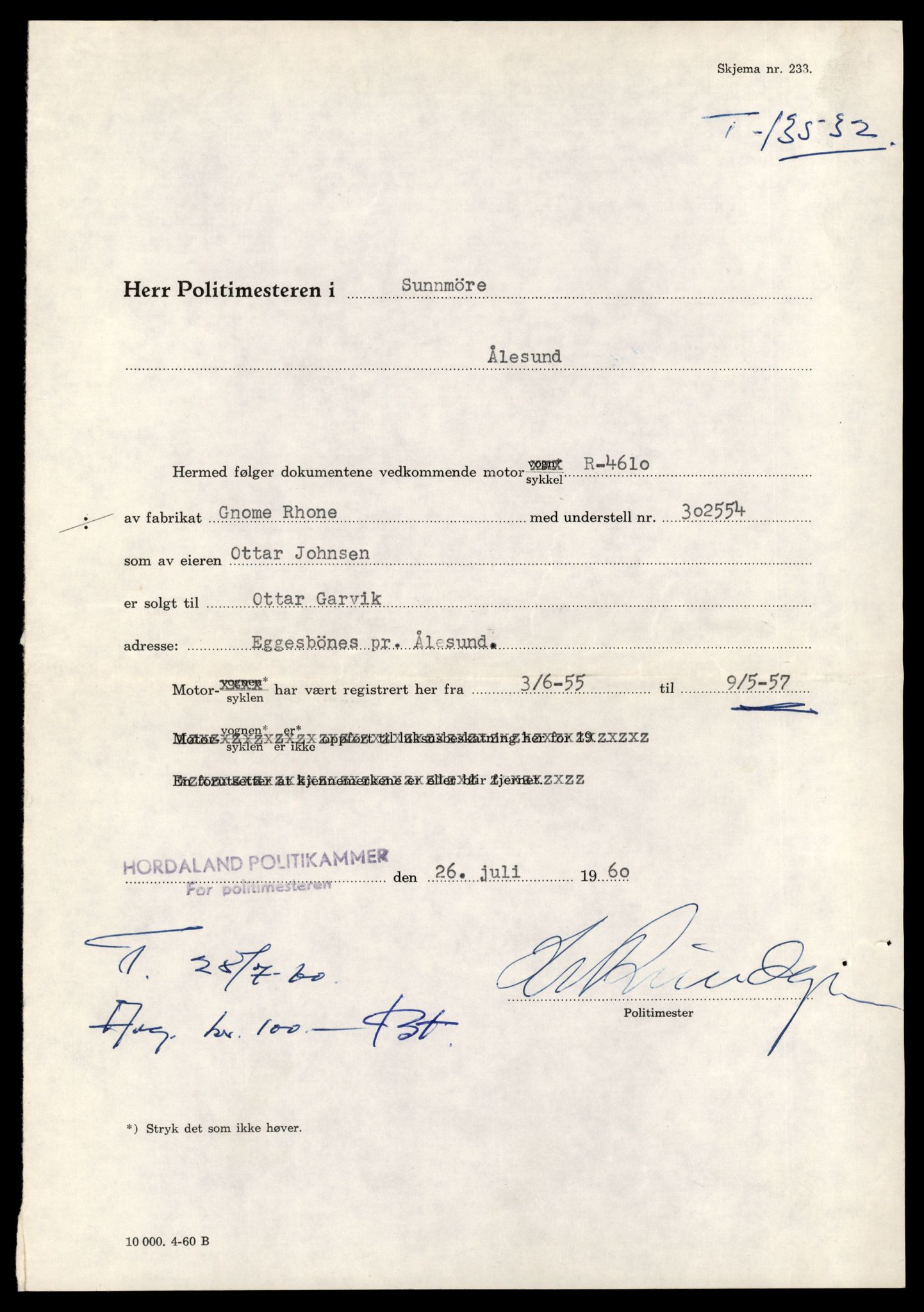 Møre og Romsdal vegkontor - Ålesund trafikkstasjon, AV/SAT-A-4099/F/Fe/L0040: Registreringskort for kjøretøy T 13531 - T 13709, 1927-1998, p. 37