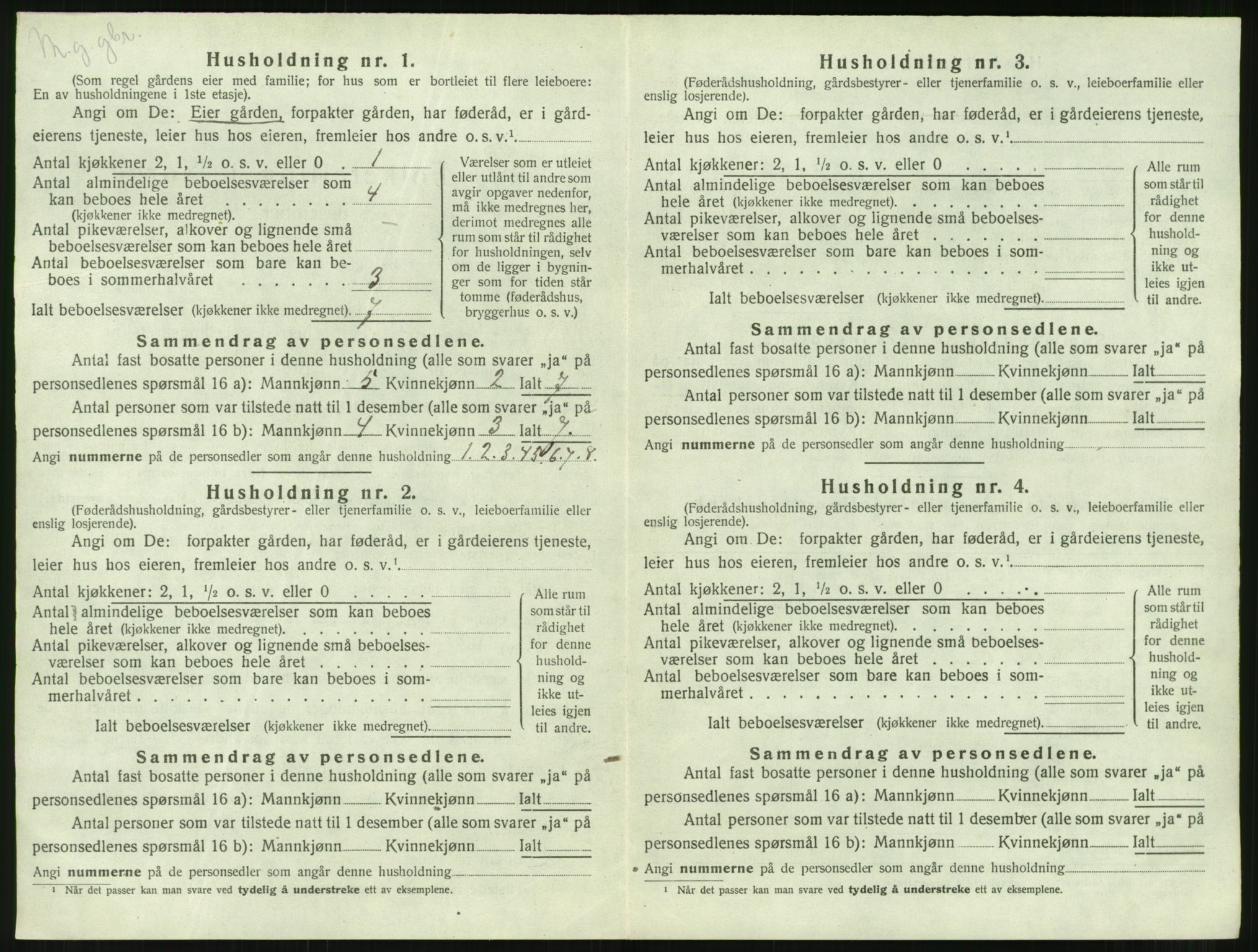 SAT, 1920 census for Sandøy, 1920, p. 39