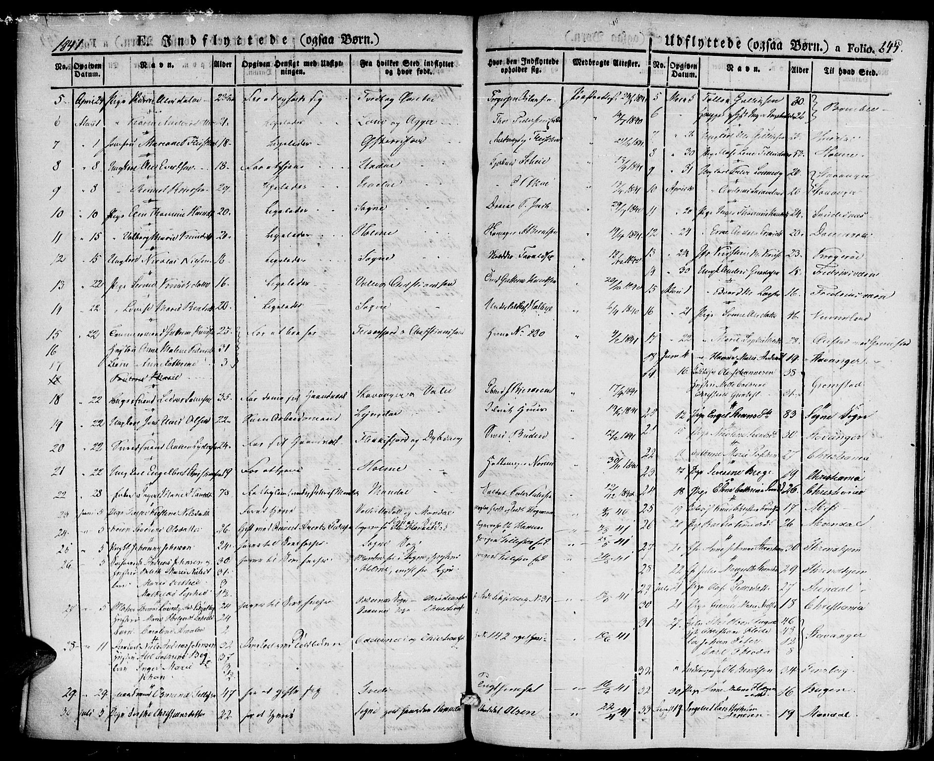 Kristiansand domprosti, SAK/1112-0006/F/Fa/L0011: Parish register (official) no. A 11, 1827-1841, p. 645