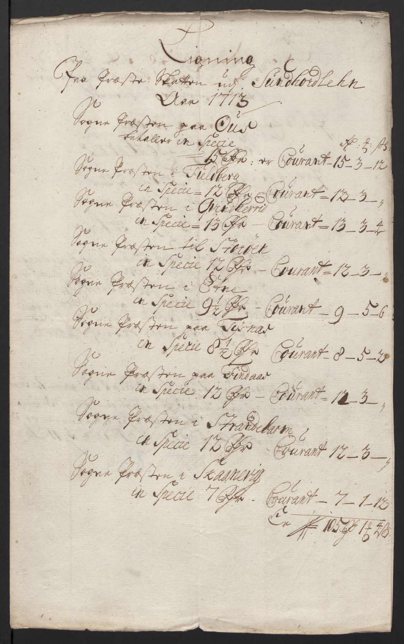 Rentekammeret inntil 1814, Reviderte regnskaper, Fogderegnskap, AV/RA-EA-4092/R48/L2989: Fogderegnskap Sunnhordland og Hardanger, 1713, p. 109