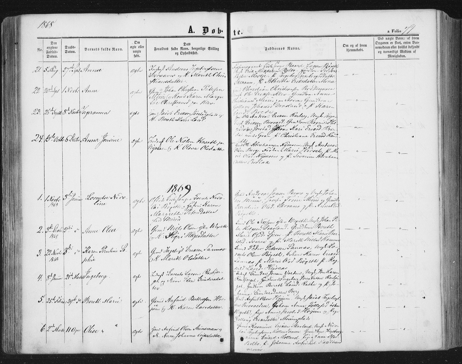 Ministerialprotokoller, klokkerbøker og fødselsregistre - Nord-Trøndelag, SAT/A-1458/749/L0472: Parish register (official) no. 749A06, 1857-1873, p. 71