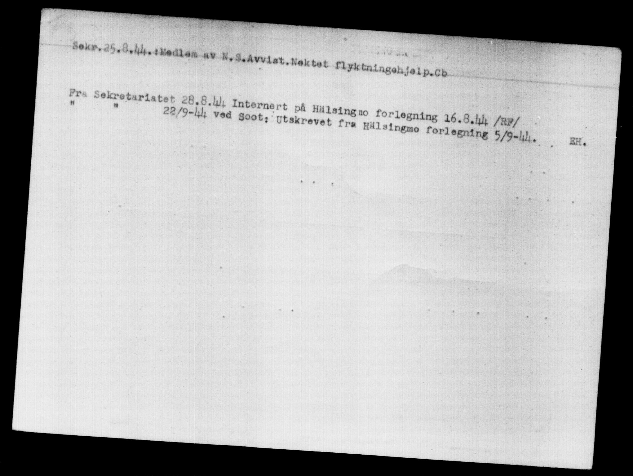 Utenriksstasjonene, Legasjonen i Stockholm, Flyktningkontoret, AV/RA-S-6753/V/Va/L0012: Kjesäterkartoteket, flyktninger med registreringsnr. 28300-31566, 1940-1945, p. 1210