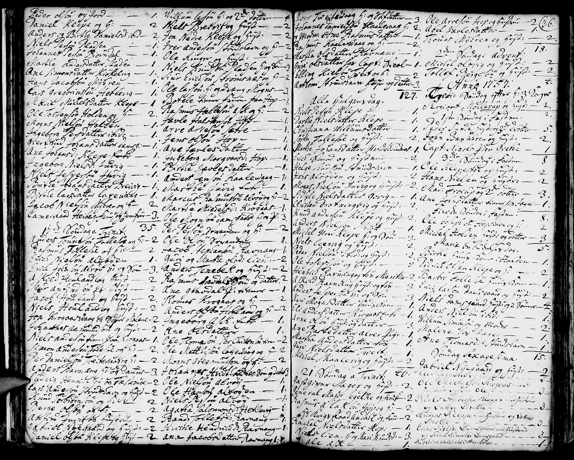 Askøy Sokneprestembete, SAB/A-74101/H/Ha/Haa/Haaa/L0001: Parish register (official) no. A 1, 1742-1818, p. 36