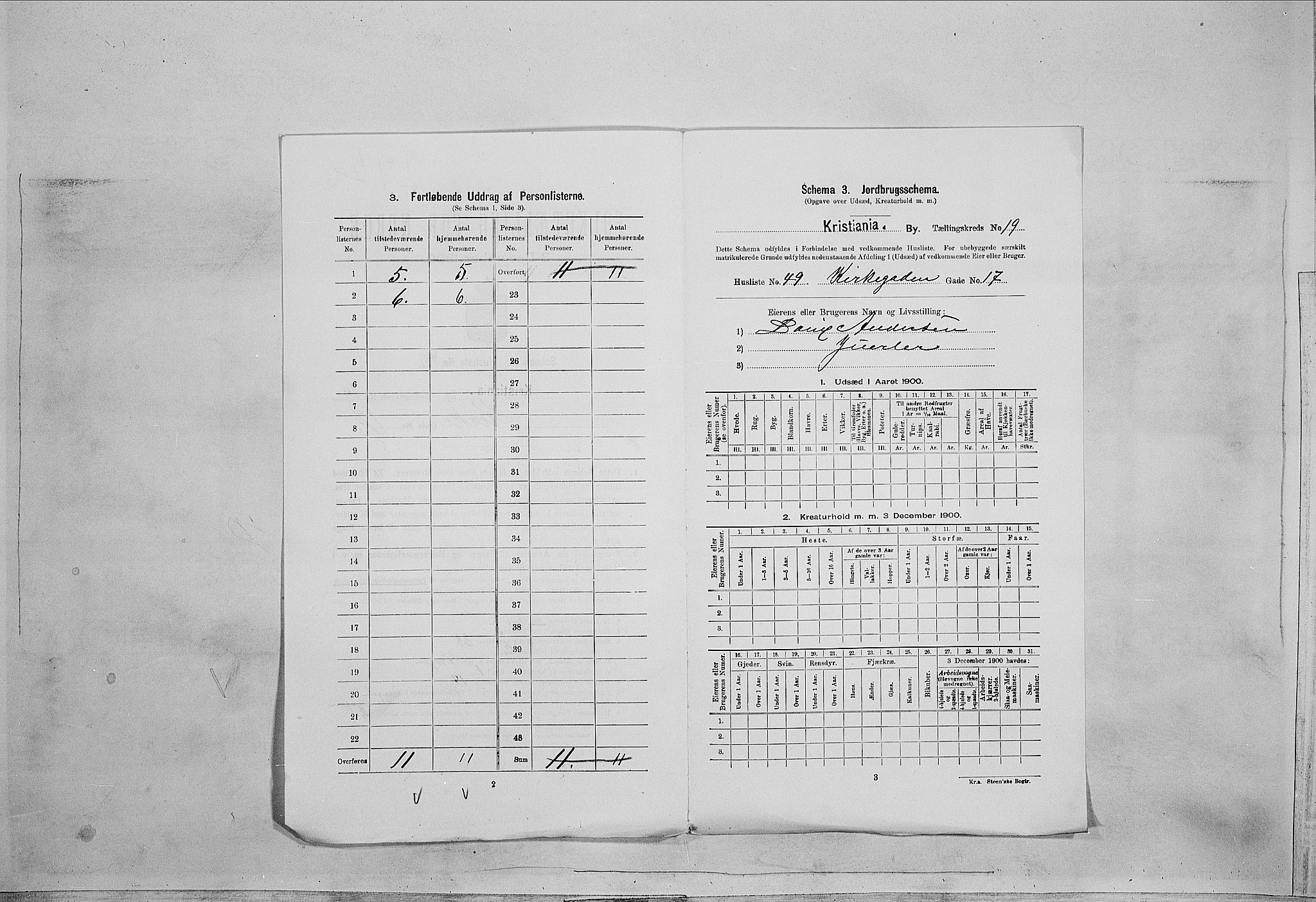 SAO, 1900 census for Kristiania, 1900, p. 45802