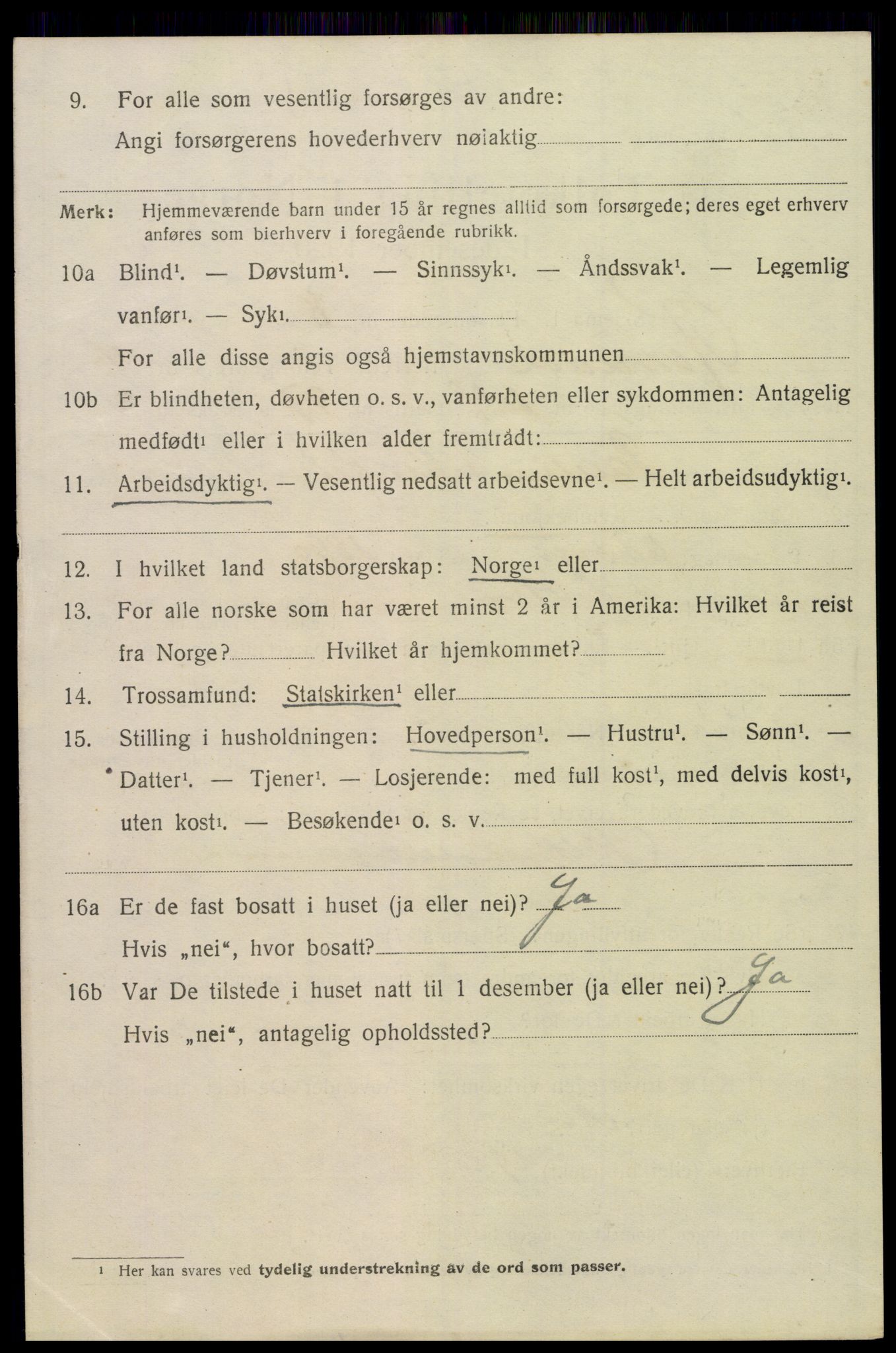 SAH, 1920 census for Romedal, 1920, p. 6942