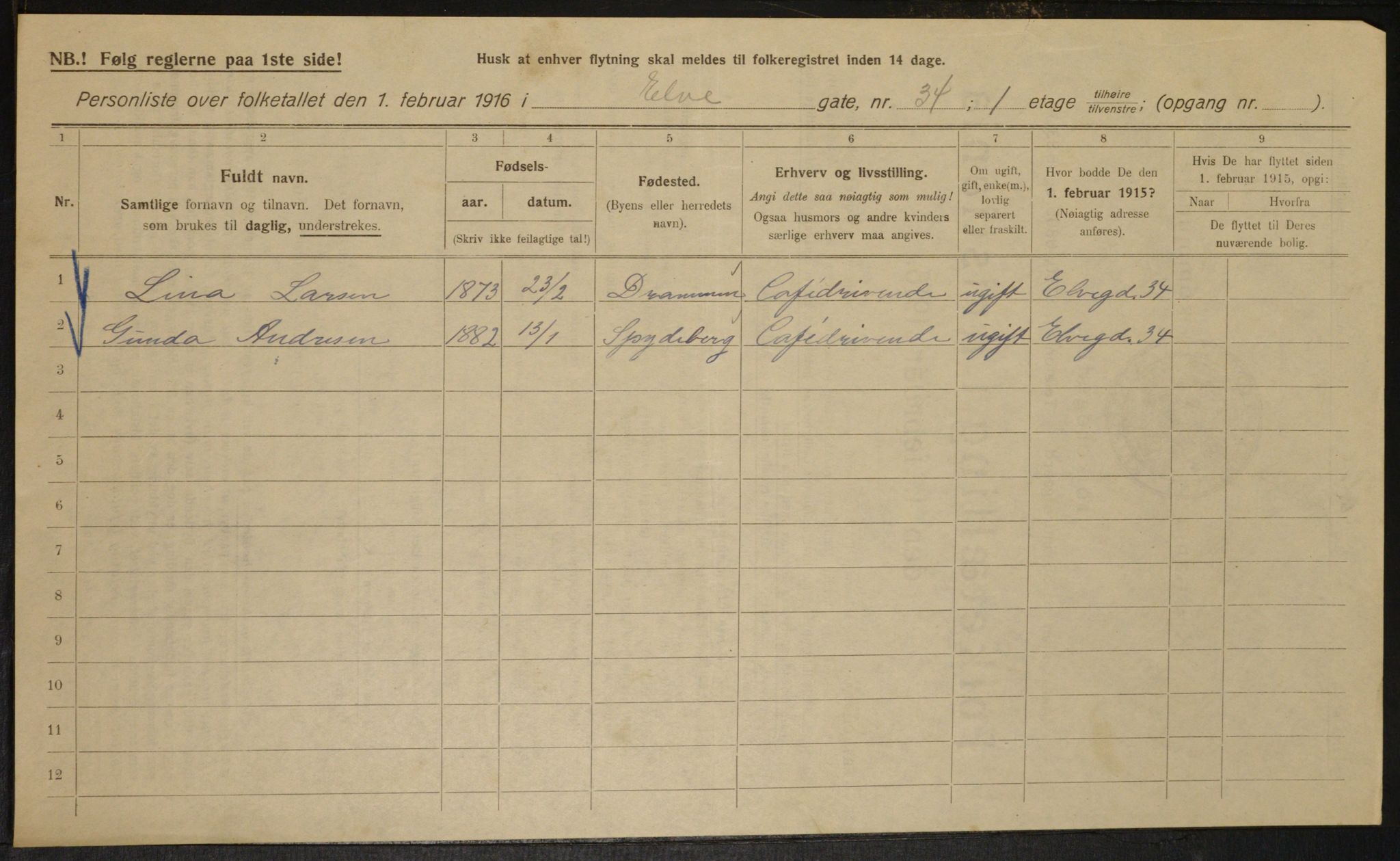 OBA, Municipal Census 1916 for Kristiania, 1916, p. 21329