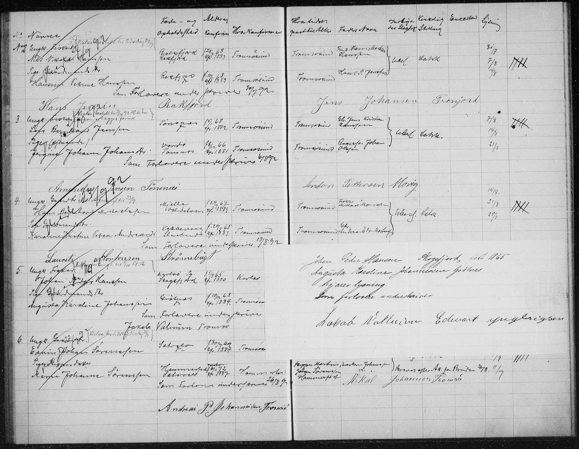 Tromsøysund sokneprestkontor, AV/SATØ-S-1304/H/Hc/L0057: Banns register no. 57, 1887-1894