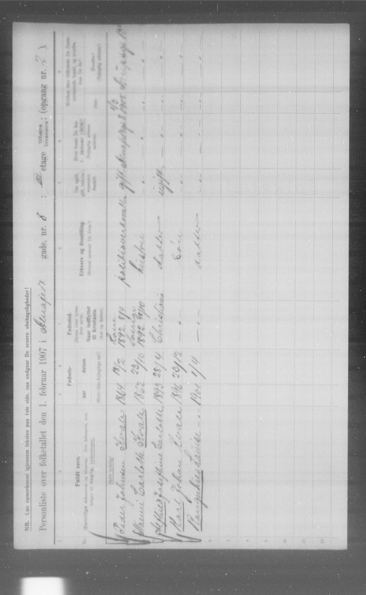 OBA, Municipal Census 1907 for Kristiania, 1907, p. 680