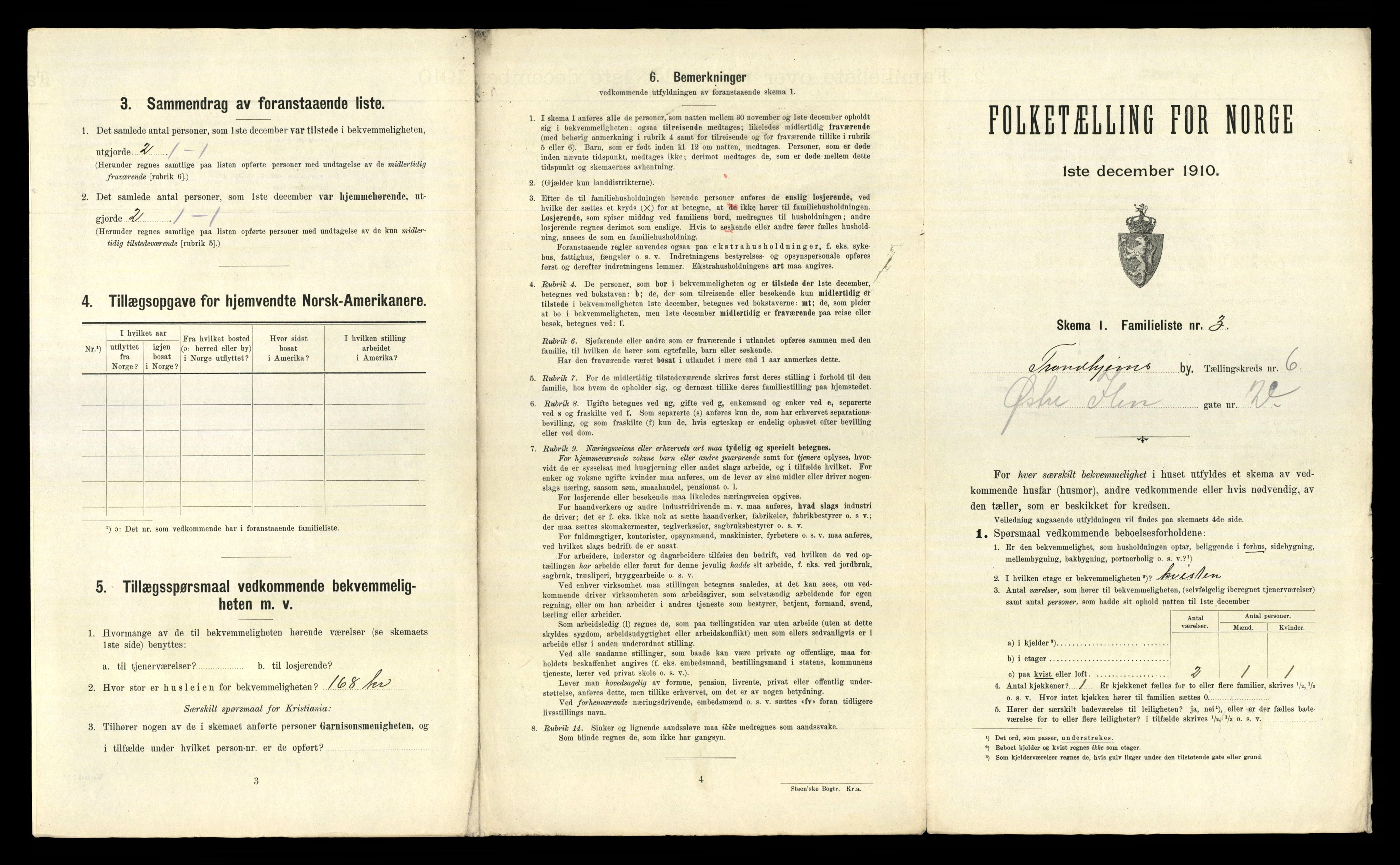 RA, 1910 census for Trondheim, 1910, p. 2667