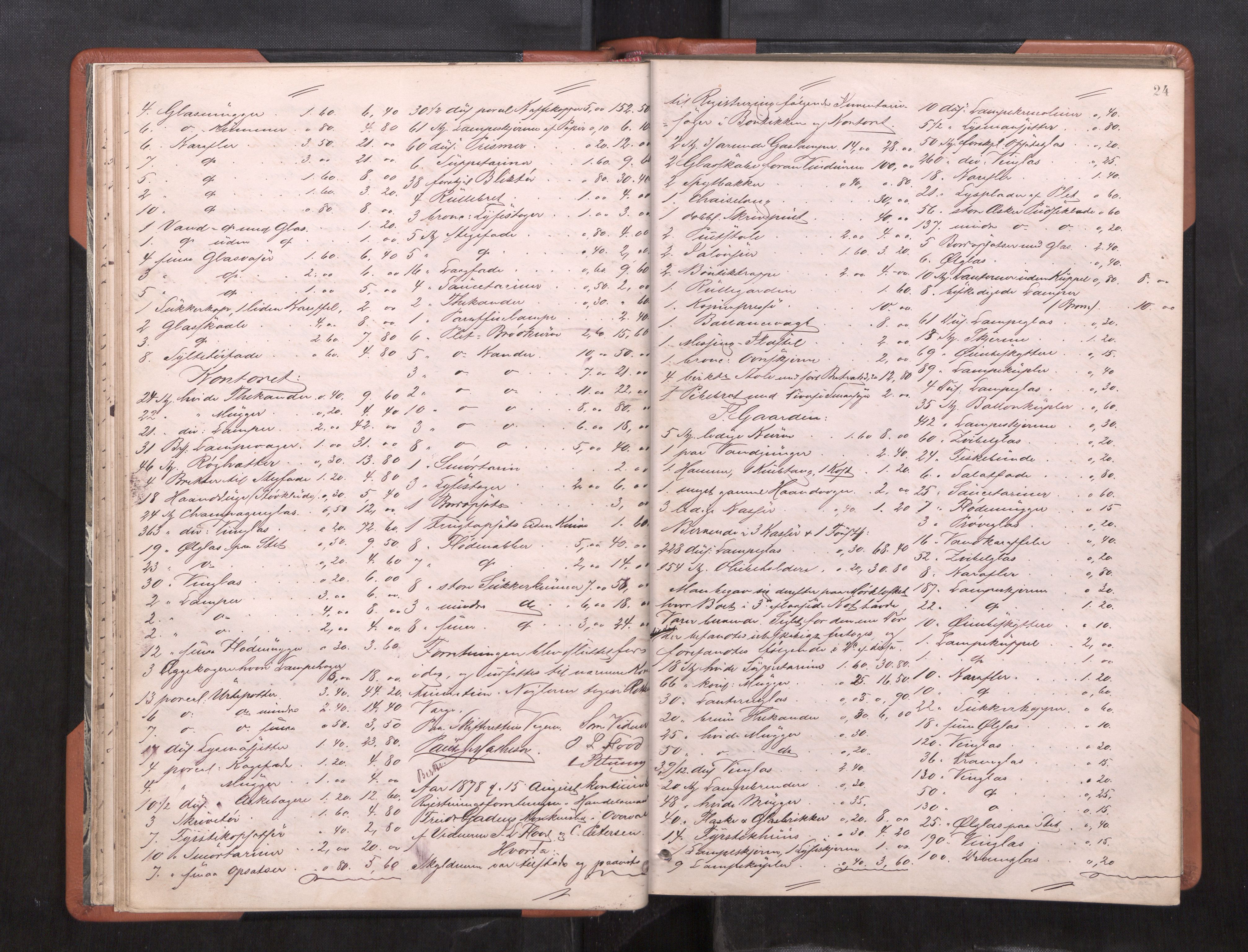 Trondheim byfogd, AV/SAT-A-0003/1/3/3C/L0009: Skifteregistreringsprotokoll (u/ register), 1878-1885, p. 24