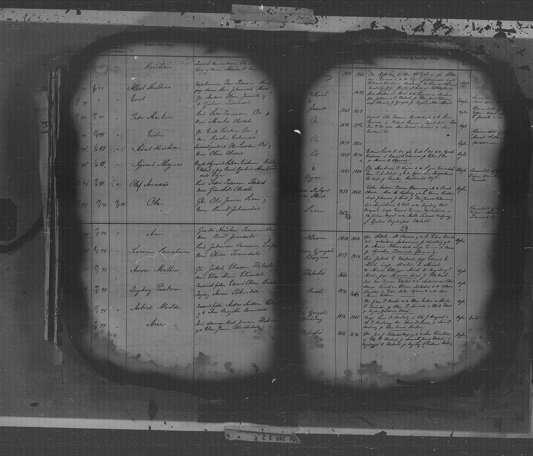 Kristiansund sokneprestkontor, AV/SAT-A-1068/1/I/I1: Parish register (copy) no. 31, 1880-1918, p. 29