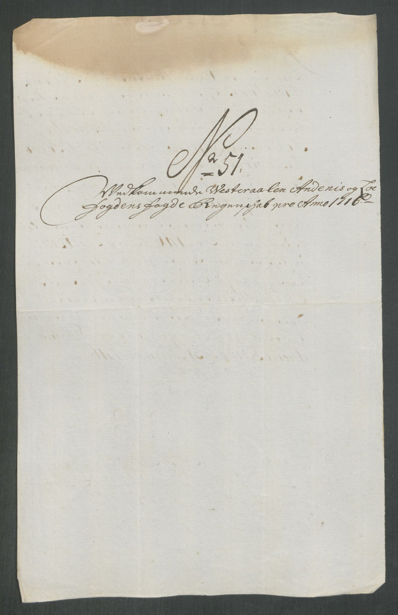 Rentekammeret inntil 1814, Reviderte regnskaper, Fogderegnskap, AV/RA-EA-4092/R67/L4682: Fogderegnskap Vesterålen, Andenes og Lofoten, 1716, p. 267