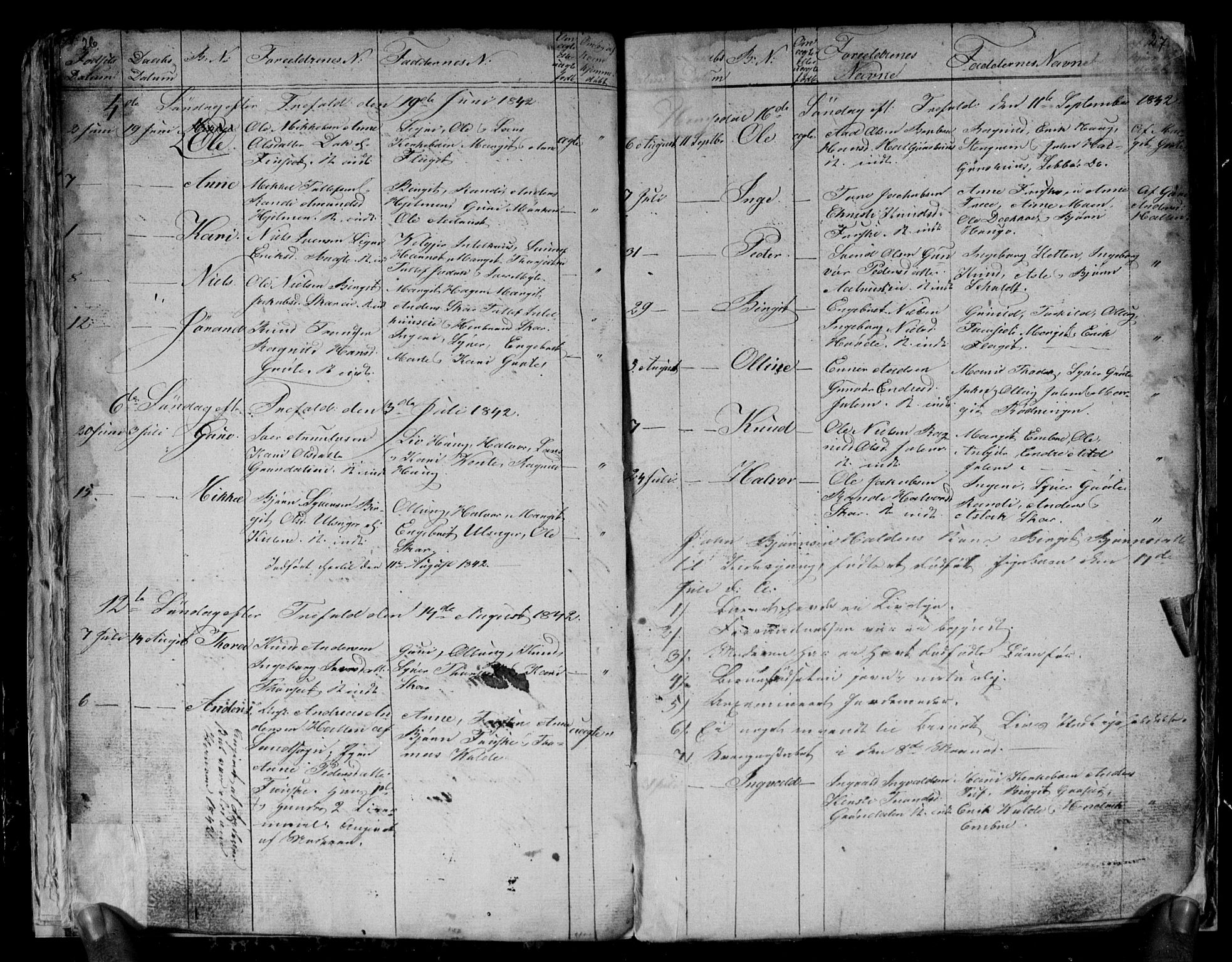 Gol kirkebøker, SAKO/A-226/G/Gb/L0002: Parish register (copy) no. II 2, 1838-1844, p. 26-27