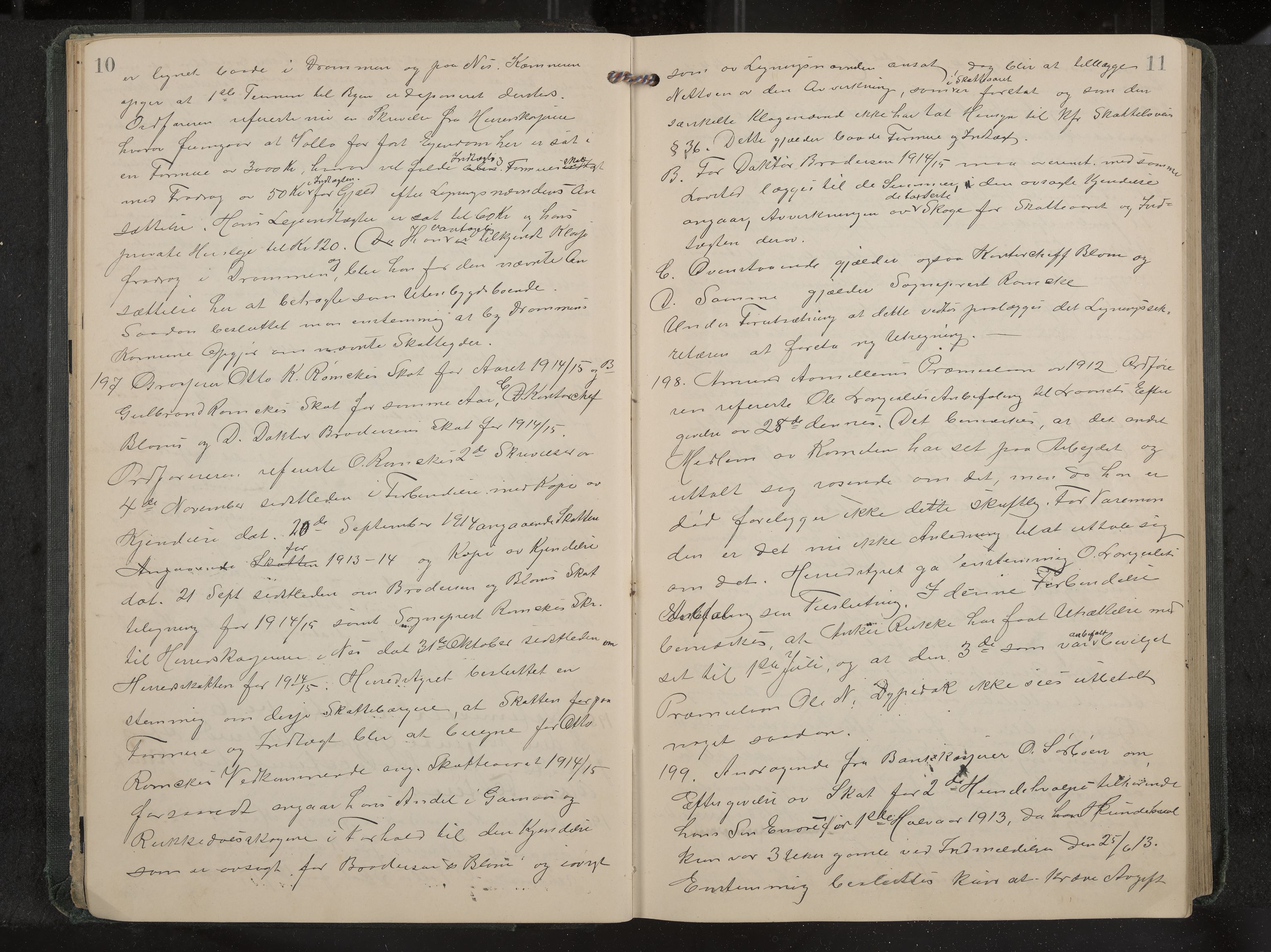 Nes formannskap og sentraladministrasjon, IKAK/0616021-1/A/Aa/L0005: Møtebok med register, 1914-1919, p. 10-11