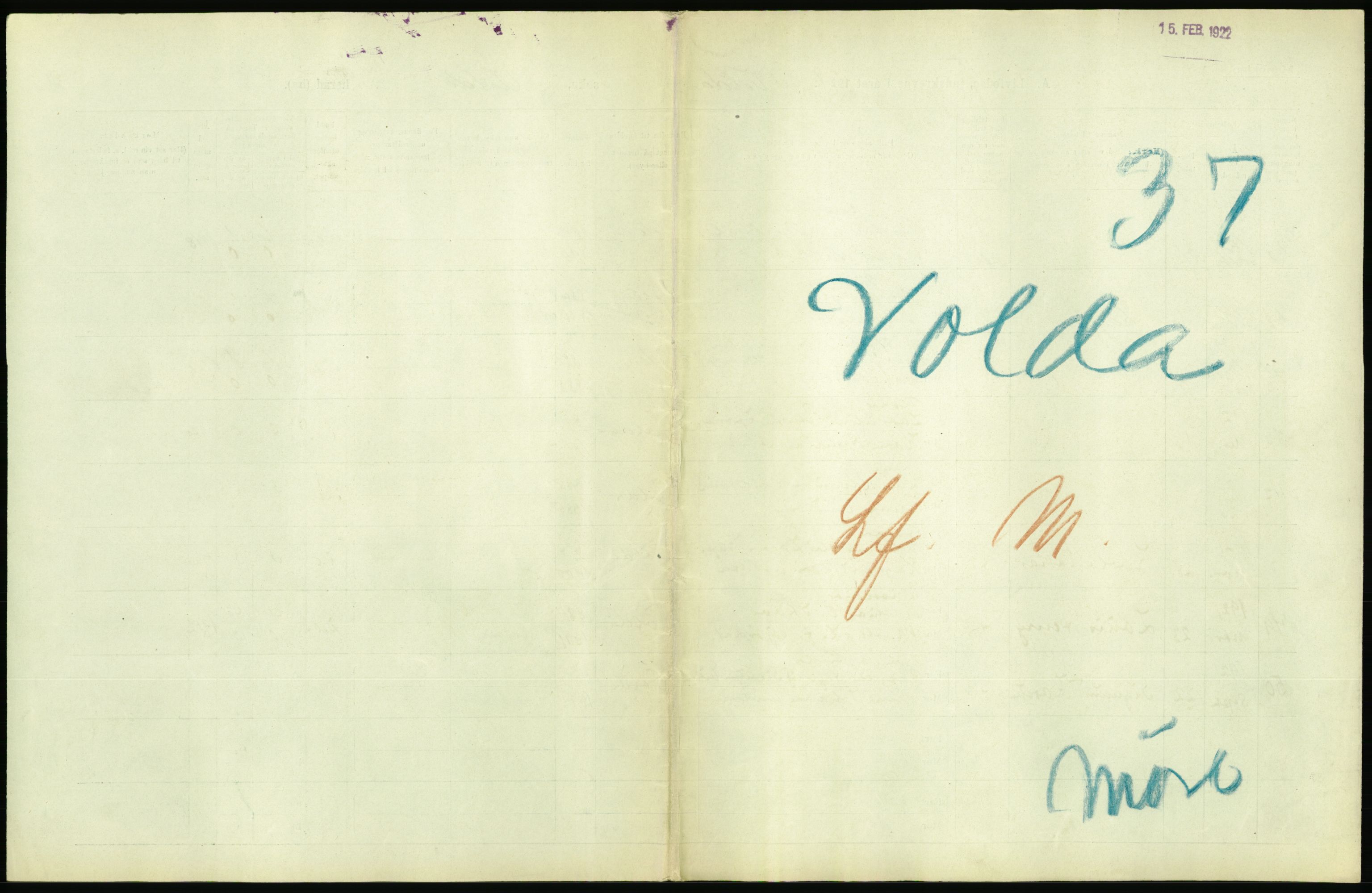 Statistisk sentralbyrå, Sosiodemografiske emner, Befolkning, RA/S-2228/D/Df/Dfc/Dfca/L0040: Møre fylke: Levendefødte menn og kvinner. Bygder., 1921, p. 55