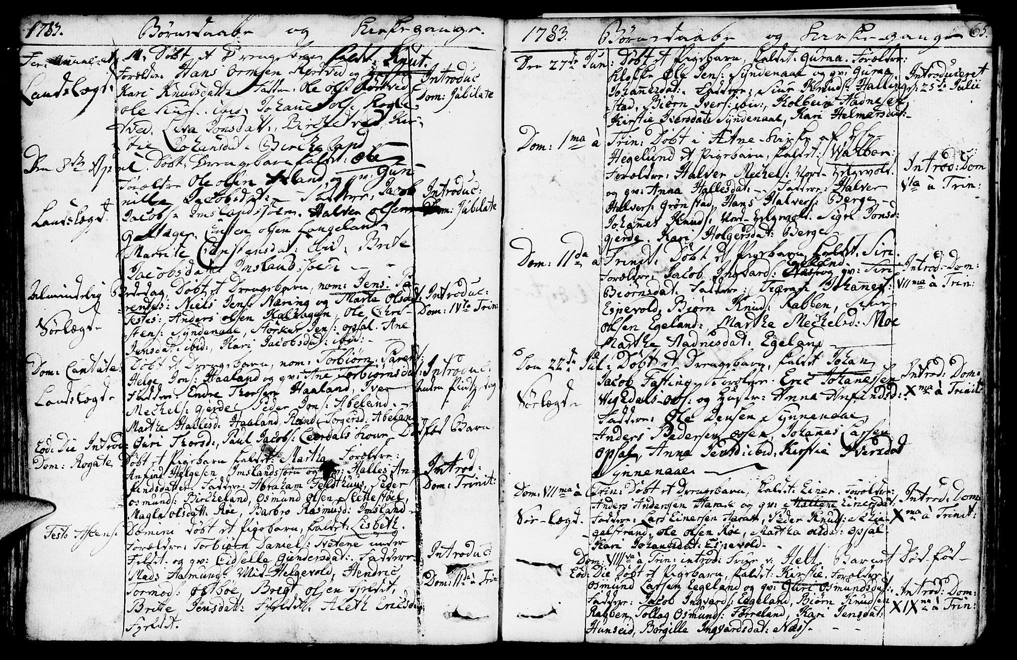Vikedal sokneprestkontor, SAST/A-101840/01/IV: Parish register (official) no. A 2, 1779-1817, p. 65