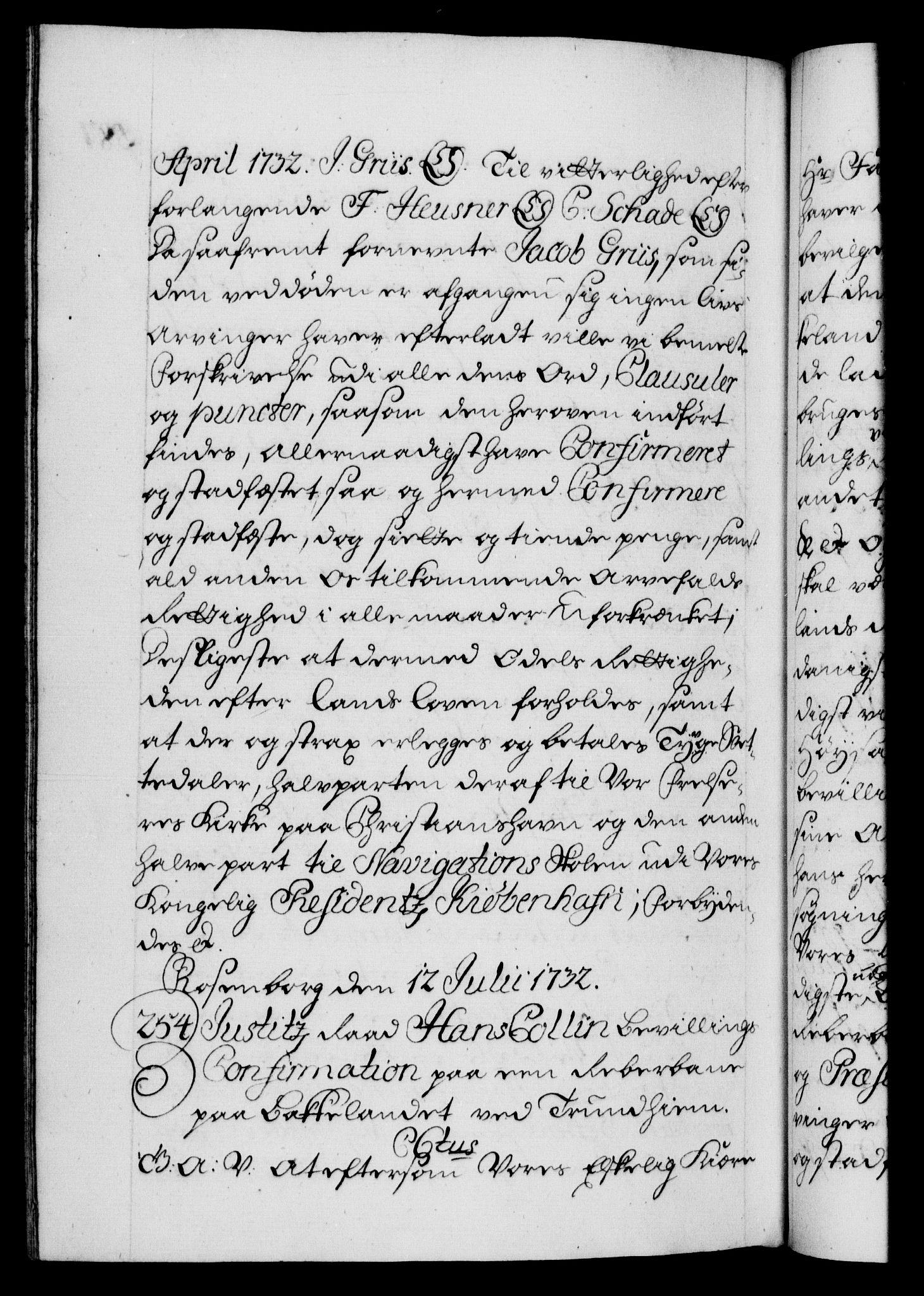 Danske Kanselli 1572-1799, AV/RA-EA-3023/F/Fc/Fca/Fcaa/L0027: Norske registre, 1730-1732, p. 587b