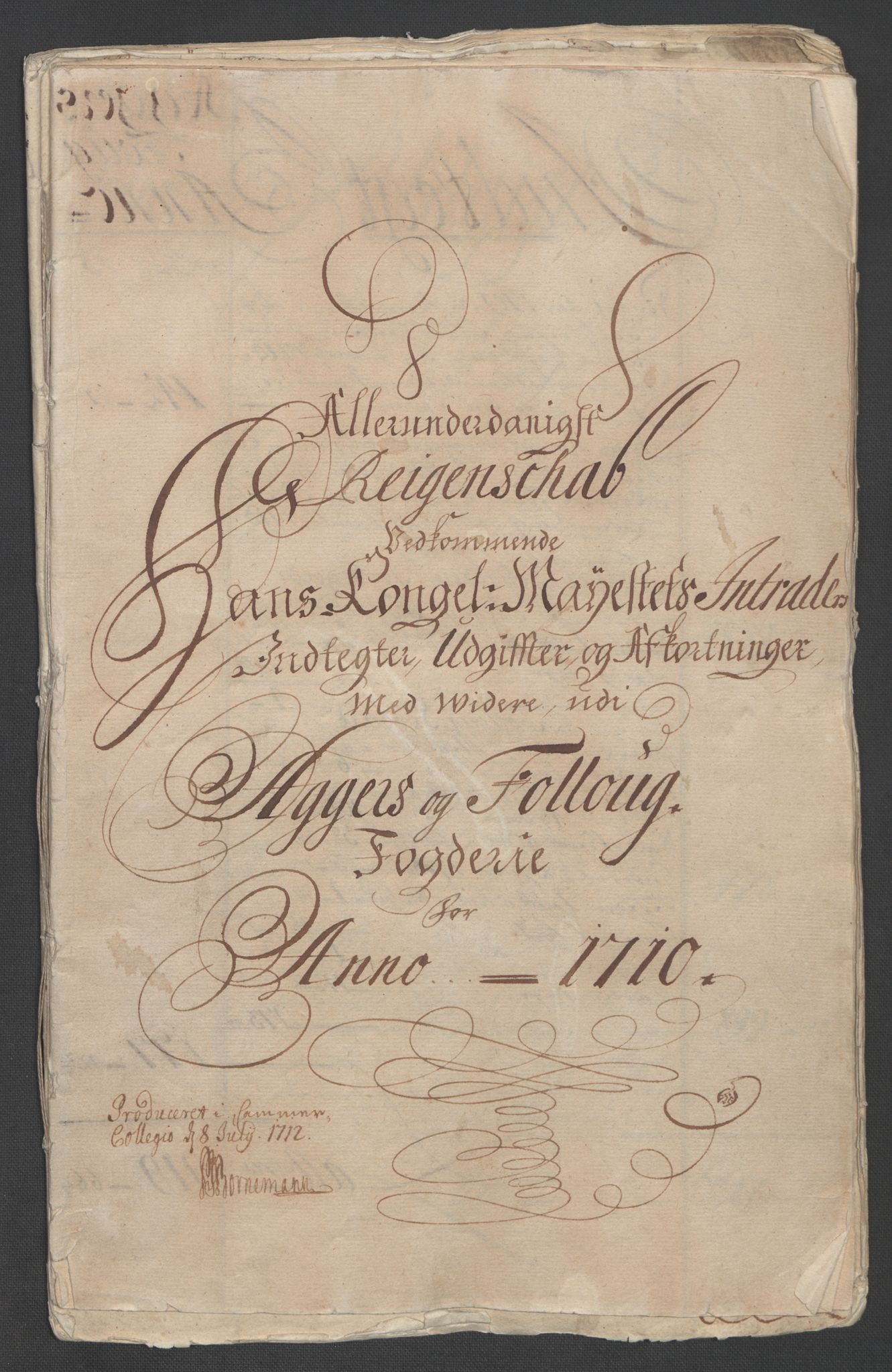 Rentekammeret inntil 1814, Reviderte regnskaper, Fogderegnskap, RA/EA-4092/R10/L0448: Fogderegnskap Aker og Follo, 1710-1711, p. 3