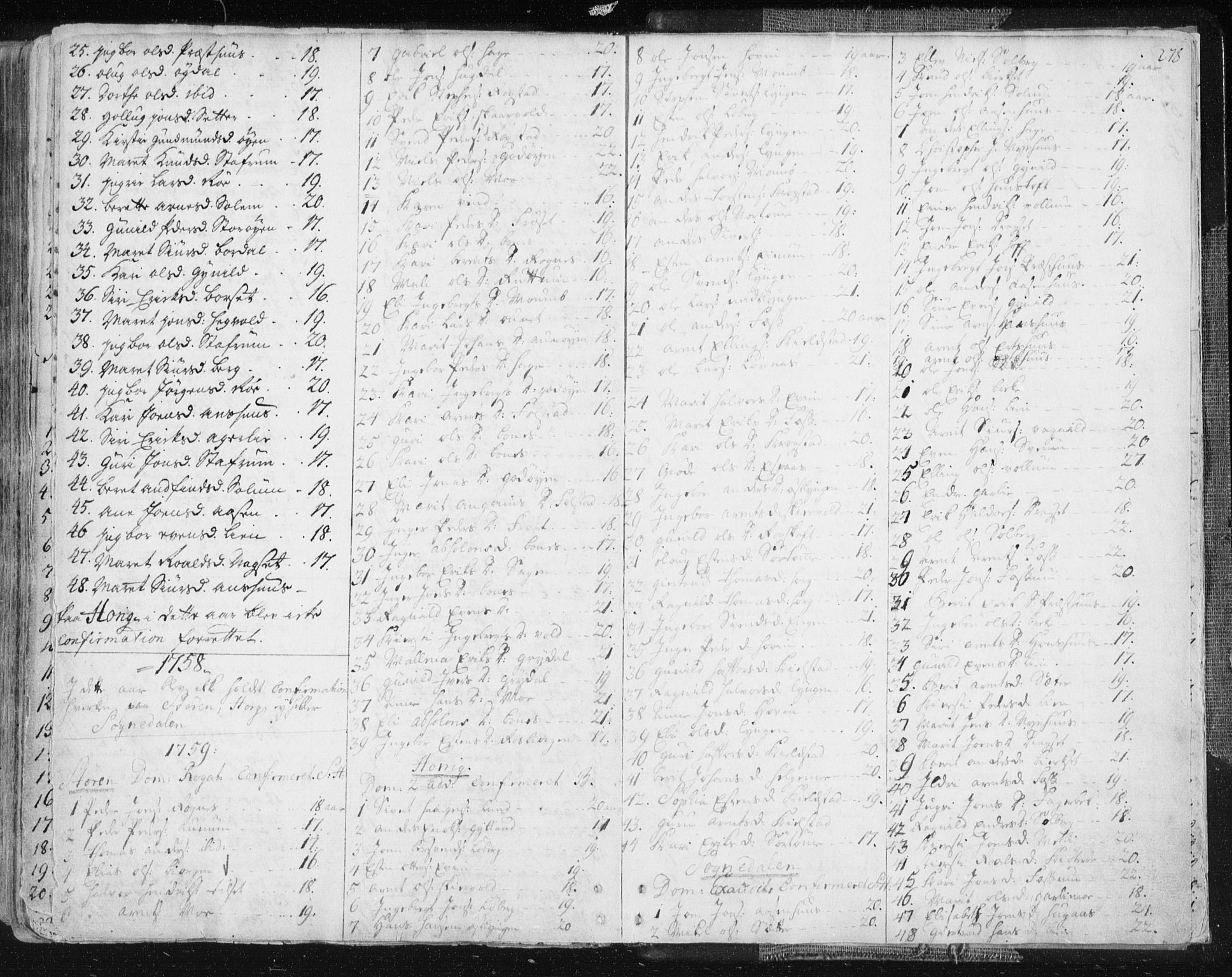 Ministerialprotokoller, klokkerbøker og fødselsregistre - Sør-Trøndelag, AV/SAT-A-1456/687/L0991: Parish register (official) no. 687A02, 1747-1790, p. 278