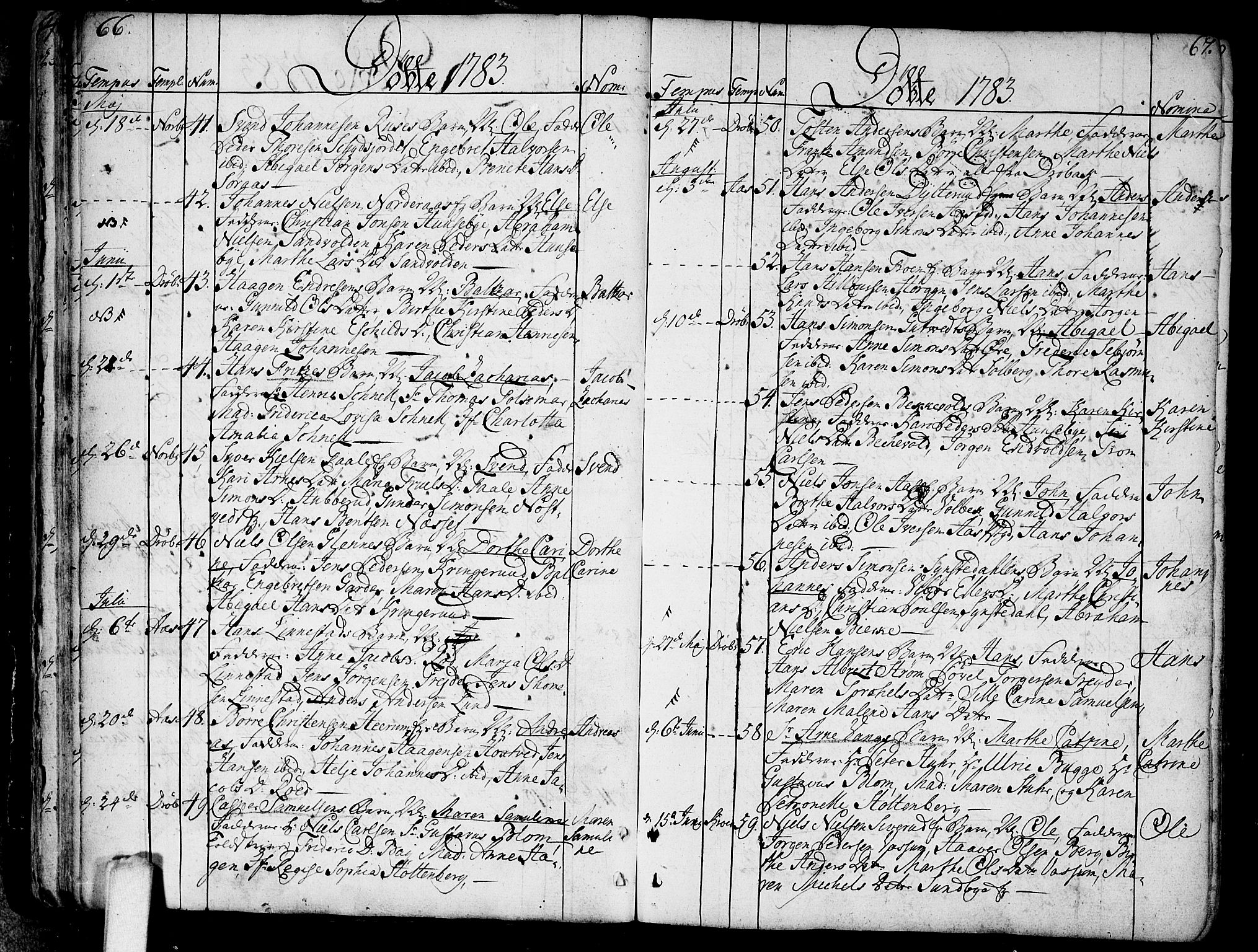 Ås prestekontor Kirkebøker, AV/SAO-A-10894/F/Fa/L0002: Parish register (official) no. I 2, 1778-1813, p. 66-67