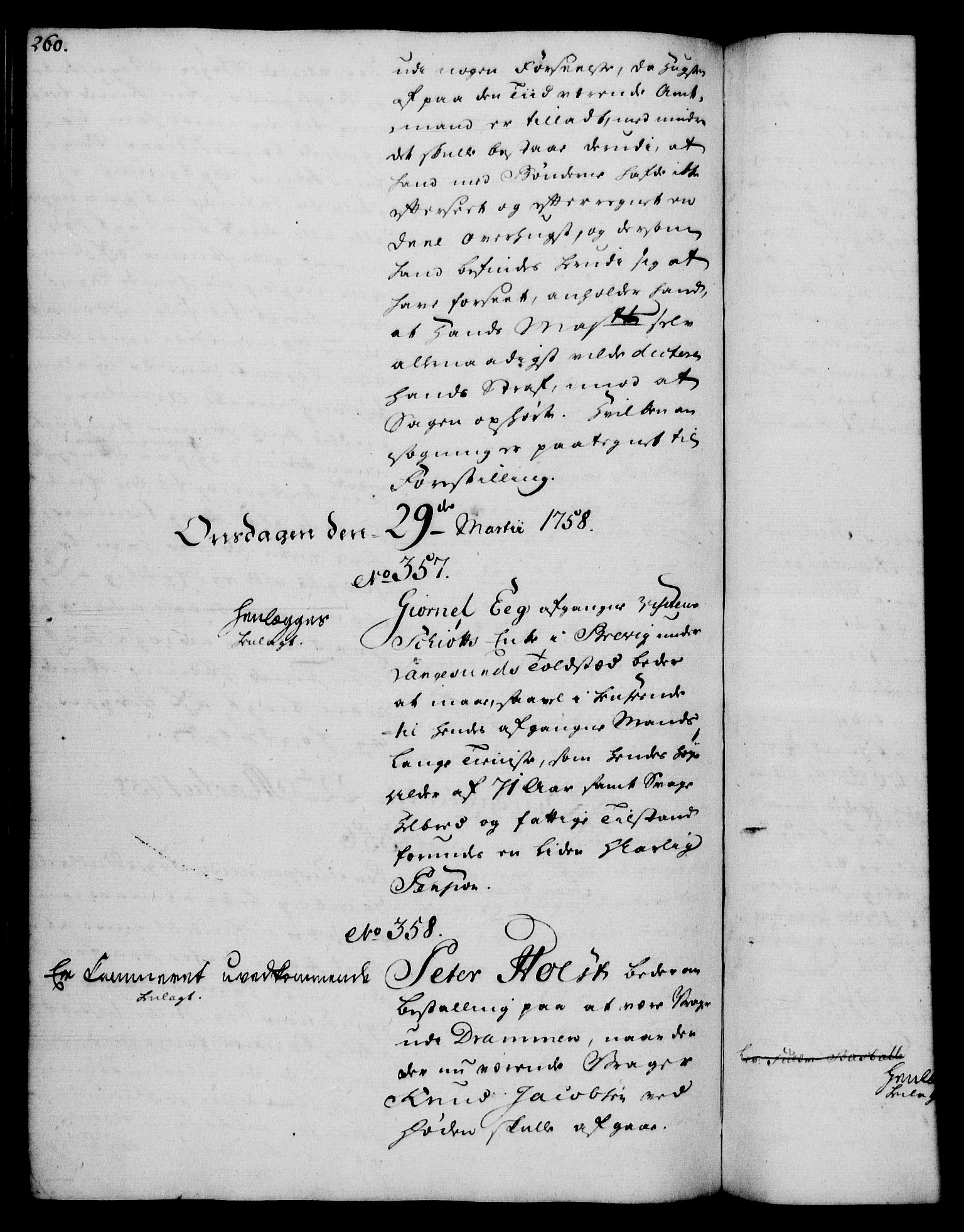 Rentekammeret, Kammerkanselliet, RA/EA-3111/G/Gh/Gha/L0034: Norsk ekstraktmemorialprotokoll (merket RK 53.79), 1756-1759, p. 260
