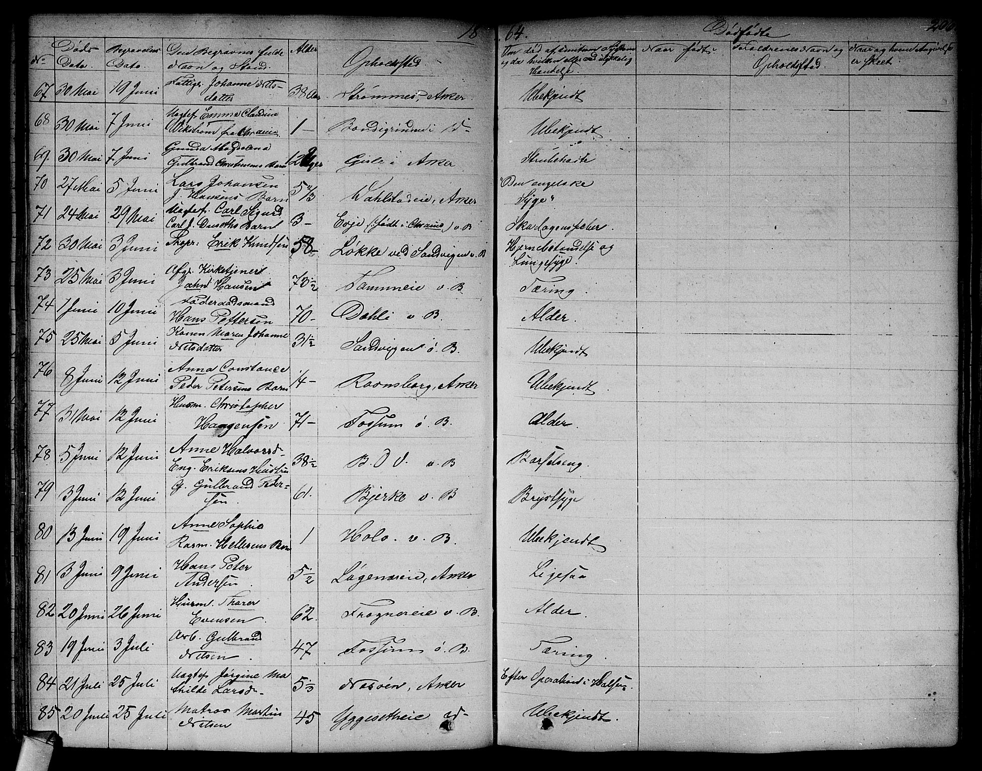 Asker prestekontor Kirkebøker, AV/SAO-A-10256a/F/Fa/L0011: Parish register (official) no. I 11, 1825-1878, p. 206