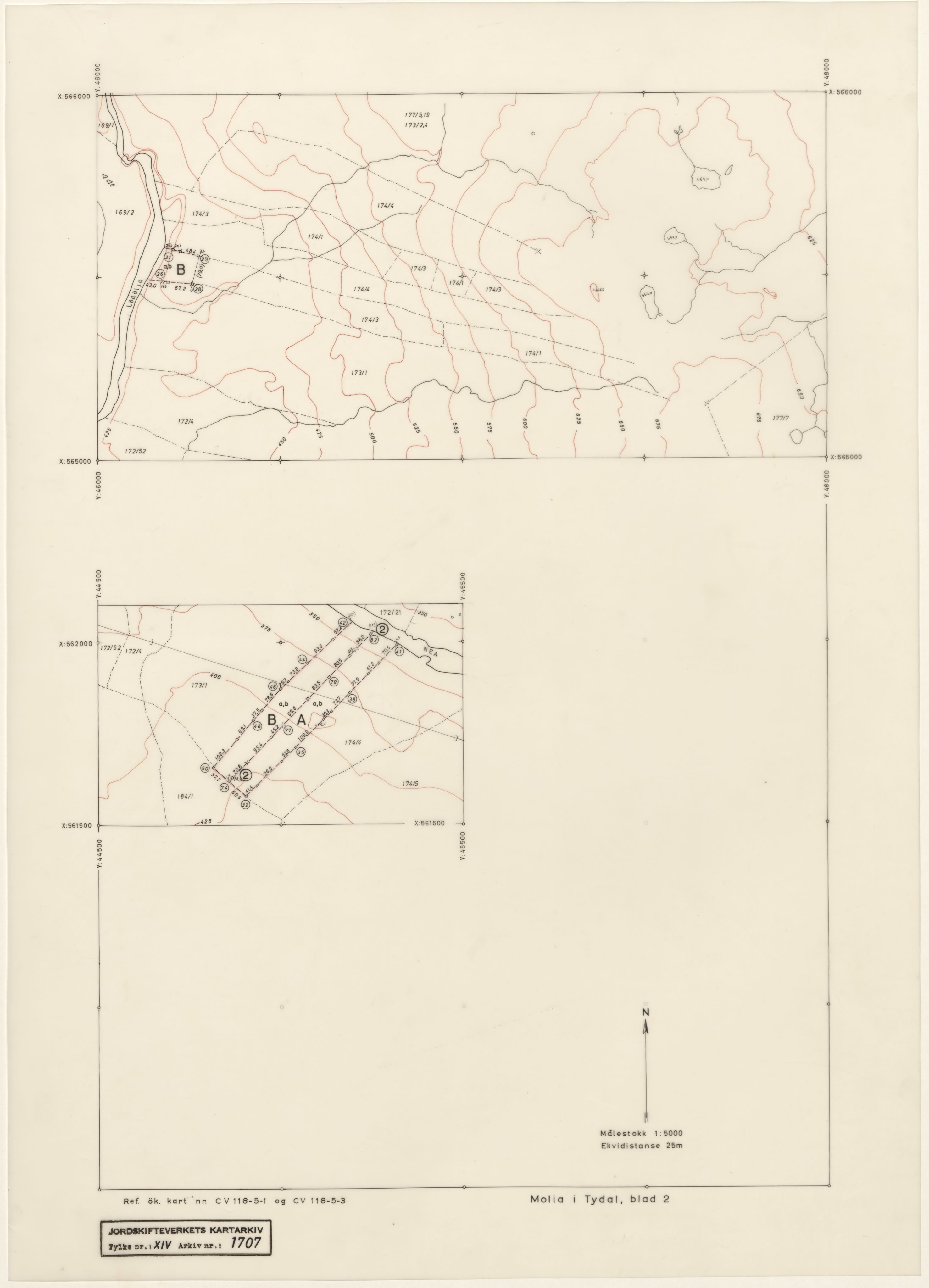 Jordskifteverkets kartarkiv, AV/RA-S-3929/T, 1859-1988, p. 2675