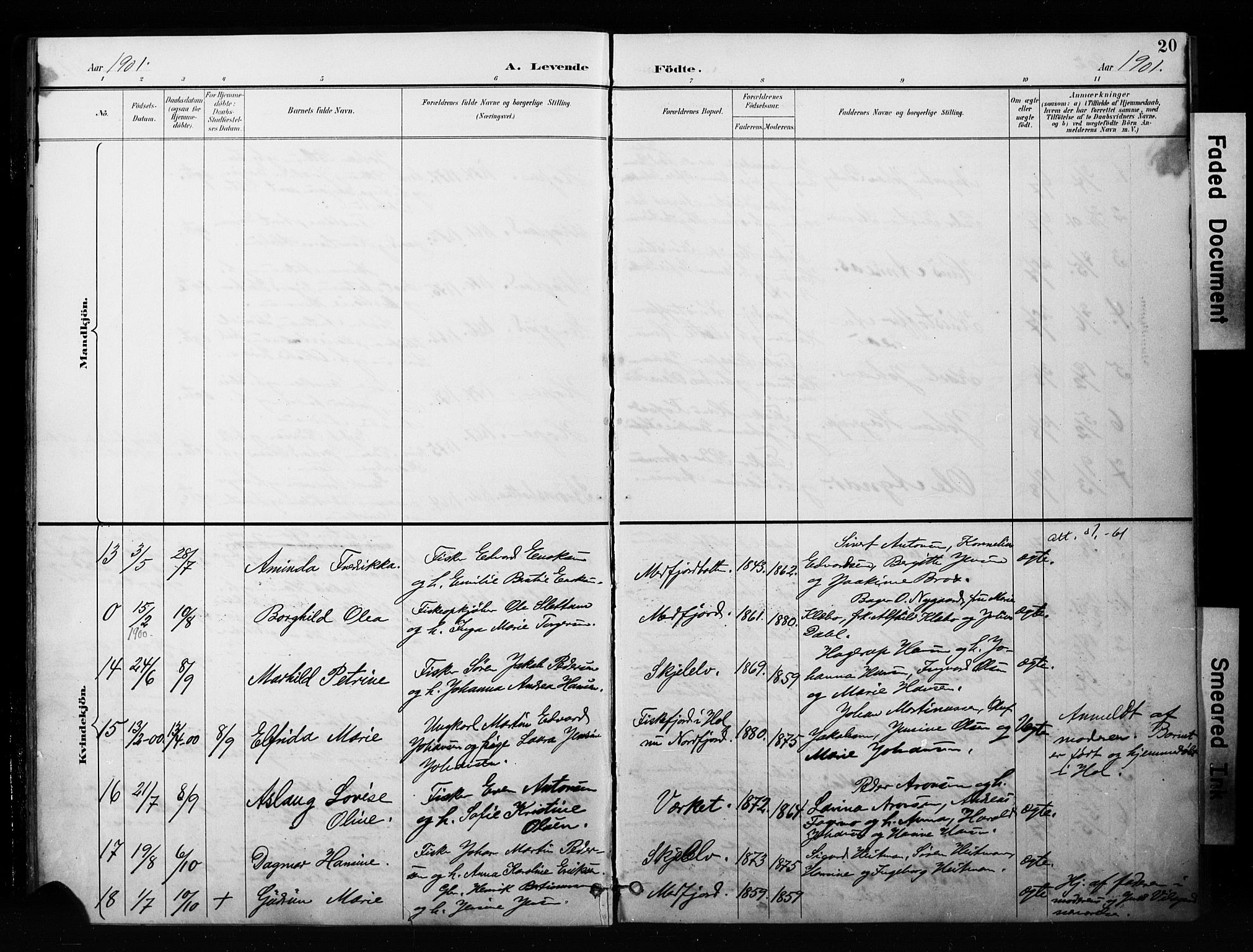 Berg sokneprestkontor, SATØ/S-1318/G/Ga/Gaa/L0005kirke: Parish register (official) no. 5, 1894-1905, p. 20