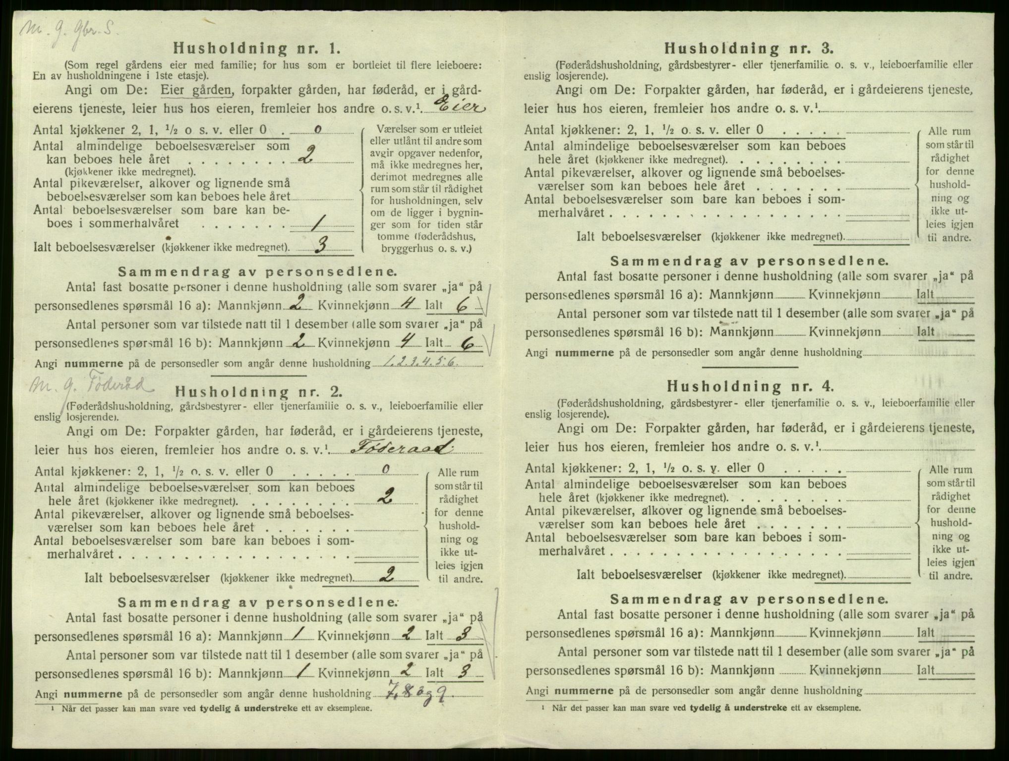 SAKO, 1920 census for Hemsedal, 1920, p. 34