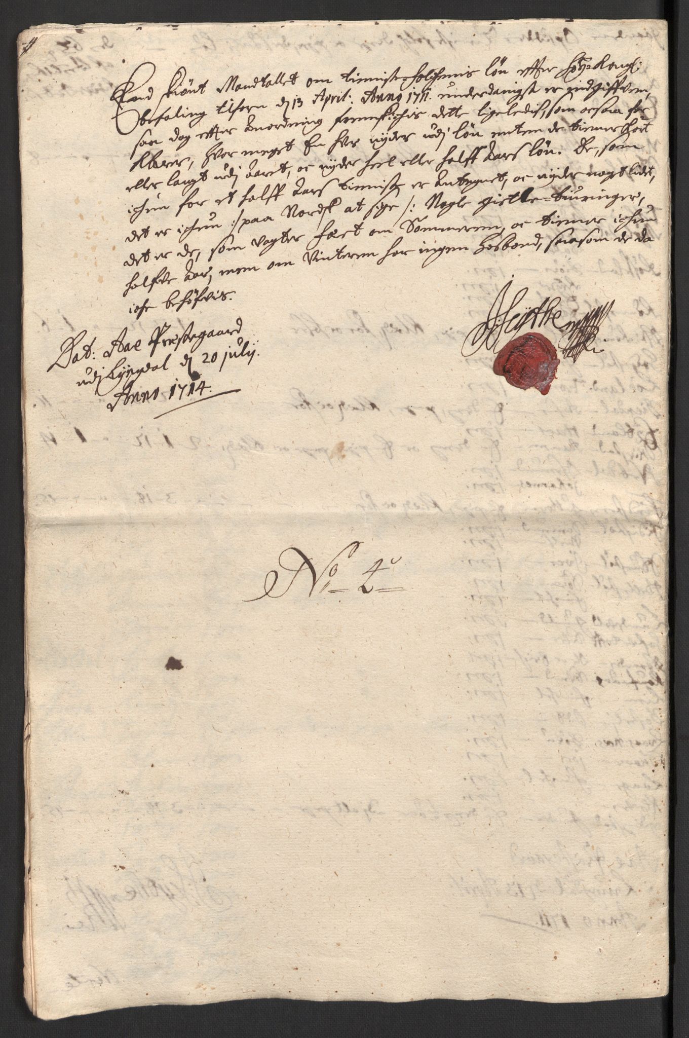 Rentekammeret inntil 1814, Reviderte regnskaper, Fogderegnskap, AV/RA-EA-4092/R43/L2554: Fogderegnskap Lista og Mandal, 1711, p. 373