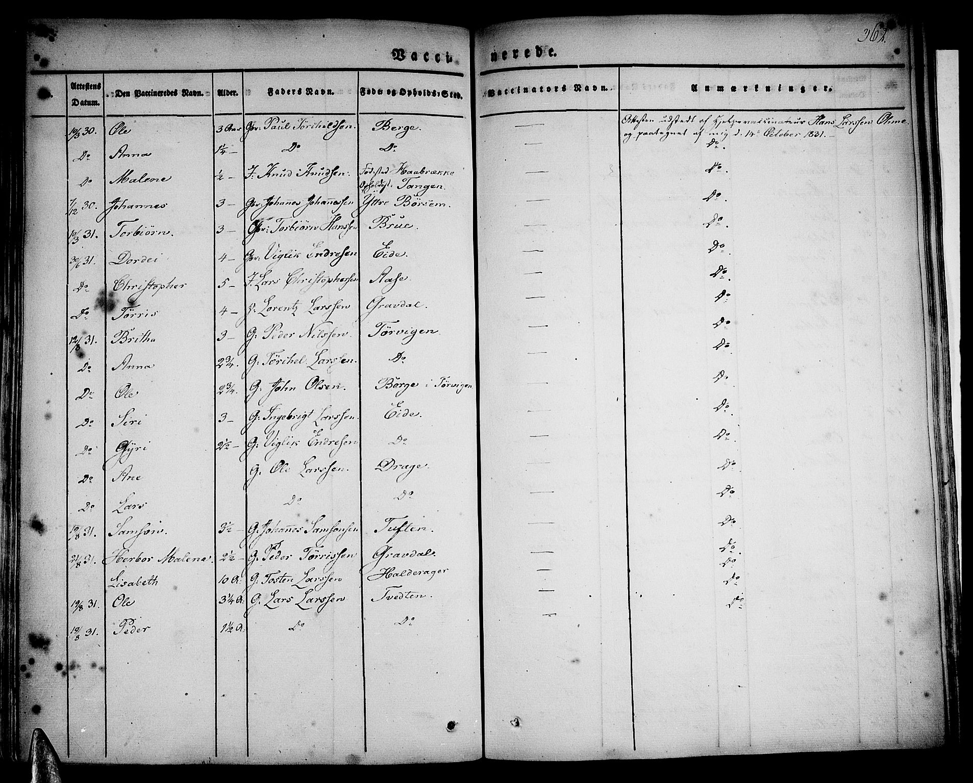 Strandebarm sokneprestembete, AV/SAB-A-78401/H/Haa: Parish register (official) no. A 6, 1826-1843, p. 362